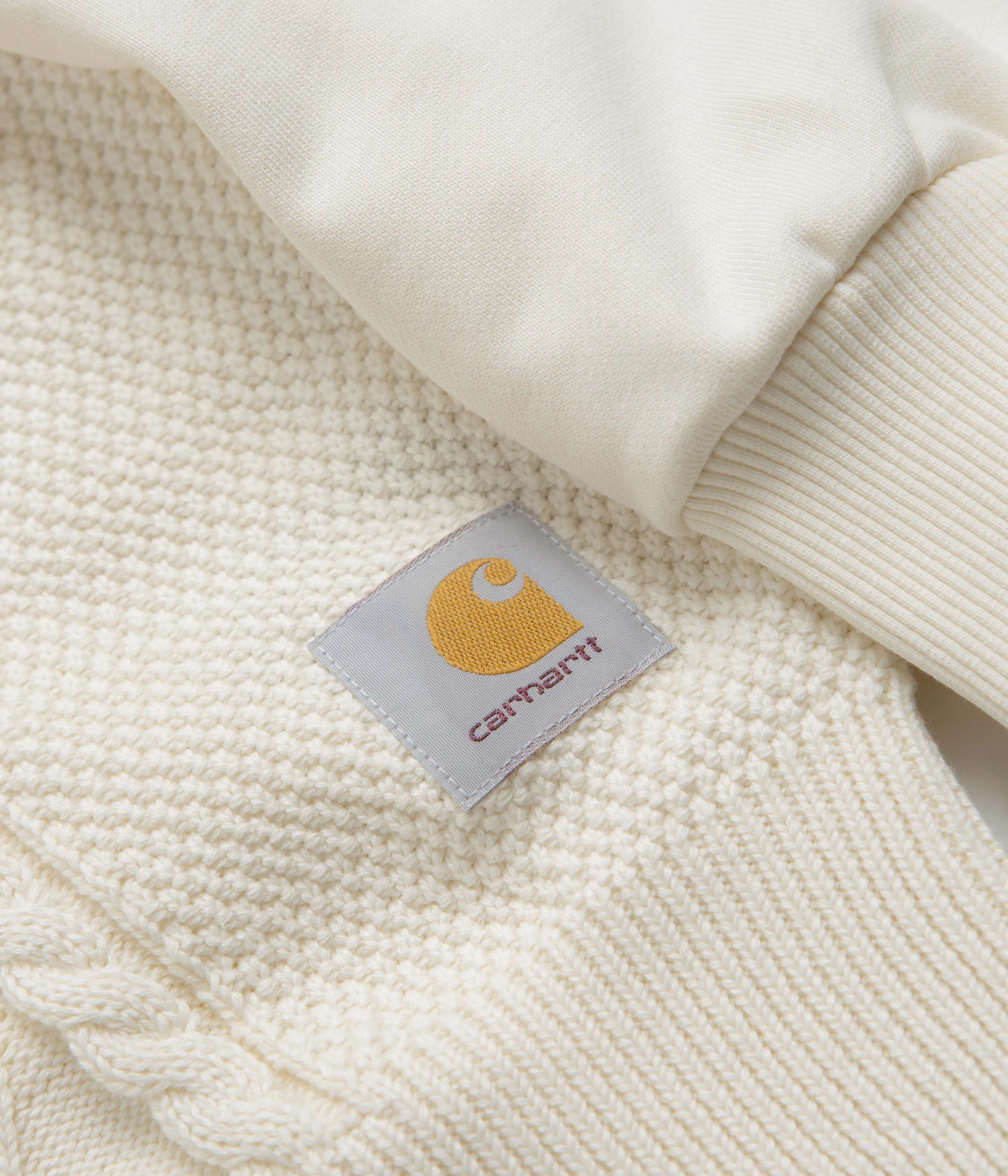 Urban Sporty Lounge Wear Carhartt Tridon Crewneck Sweatshirt - Natural
