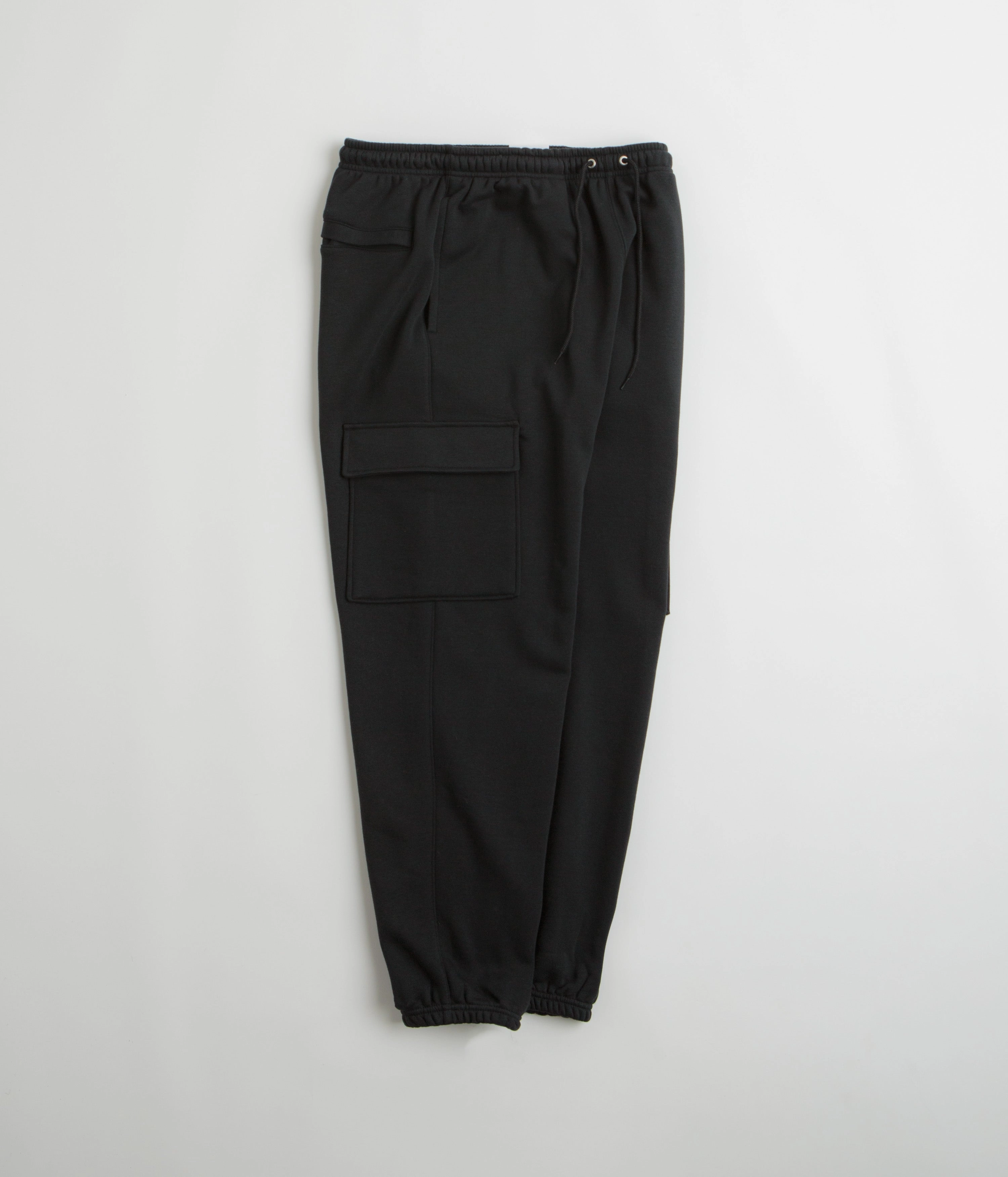Street Inspired Versatile Waist Nike Club Cargo Pants - Black / Black / White