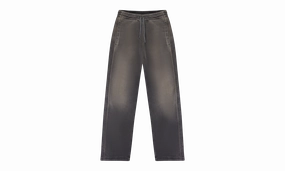 Festival Outfit Everyday D-MARTIANS TRACK JEANS PANTS Black "GREY"