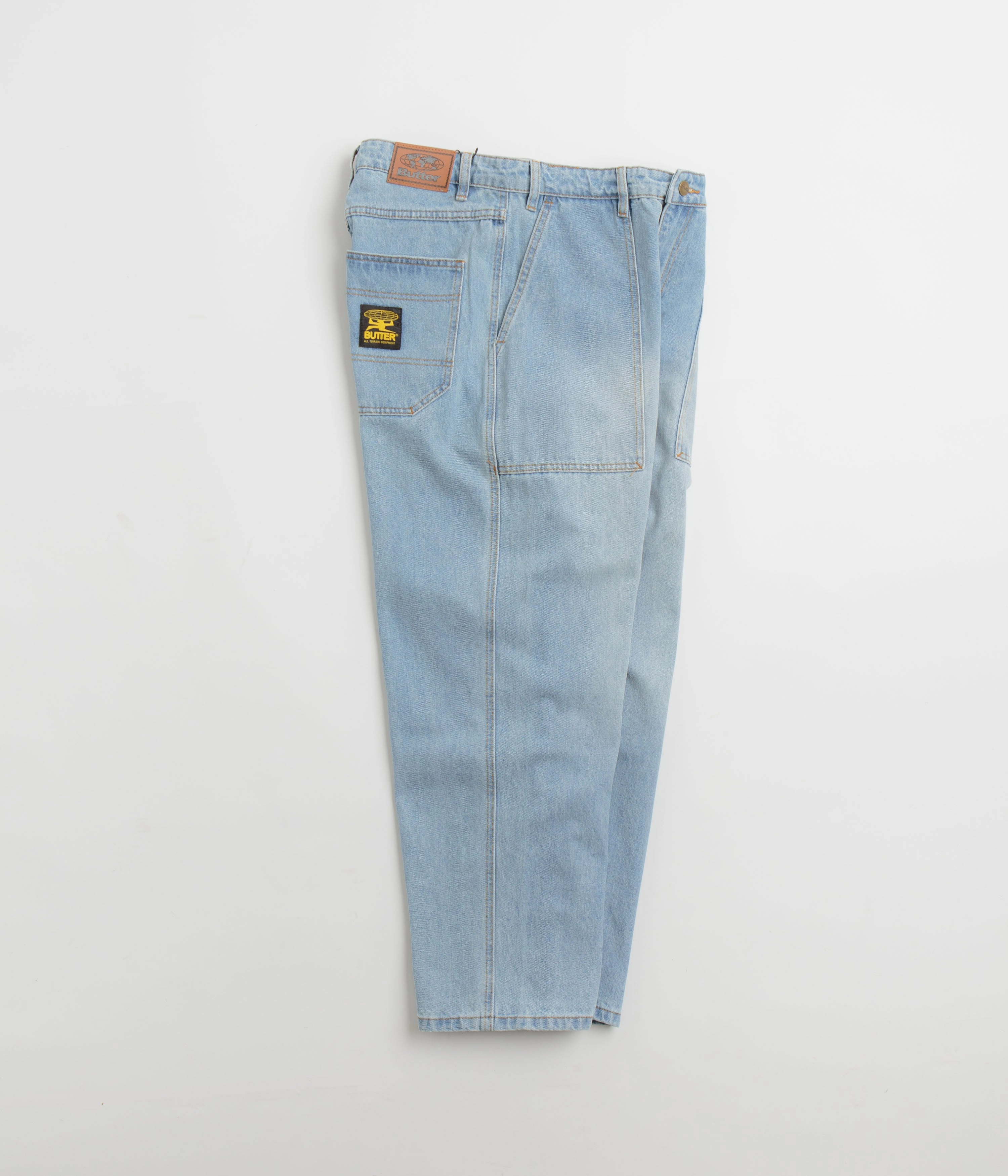 Light Reflective Details EcoFriendlyMaterials Butter Goods Patch Pocket Jeans - Faded Light Blue