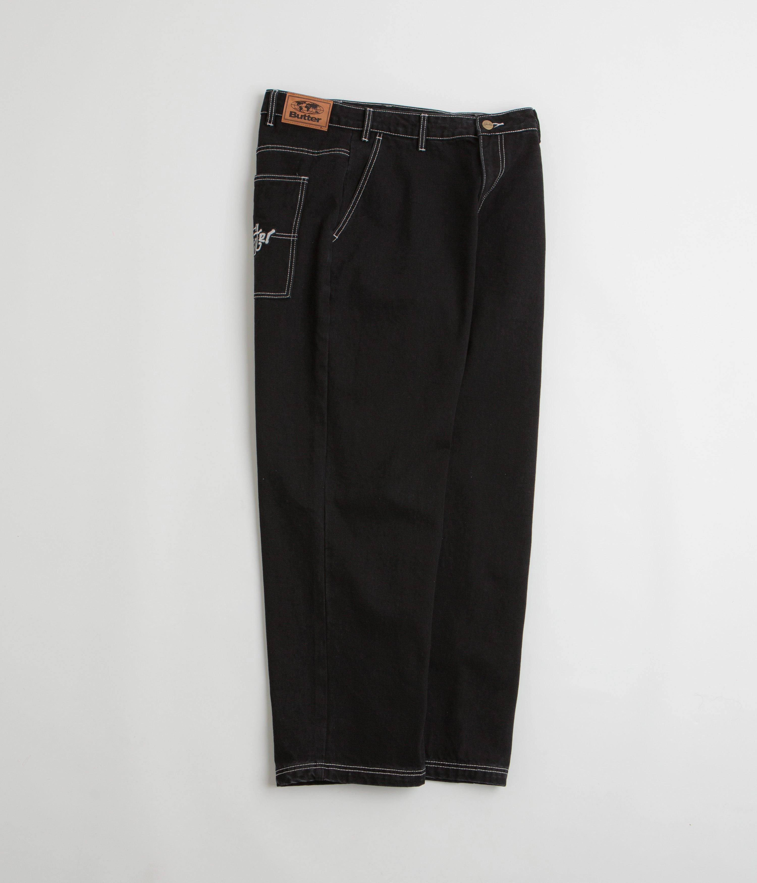 MachineWashableFabric MultiPocketSystem Butter Goods Scribble Jeans - Washed Black