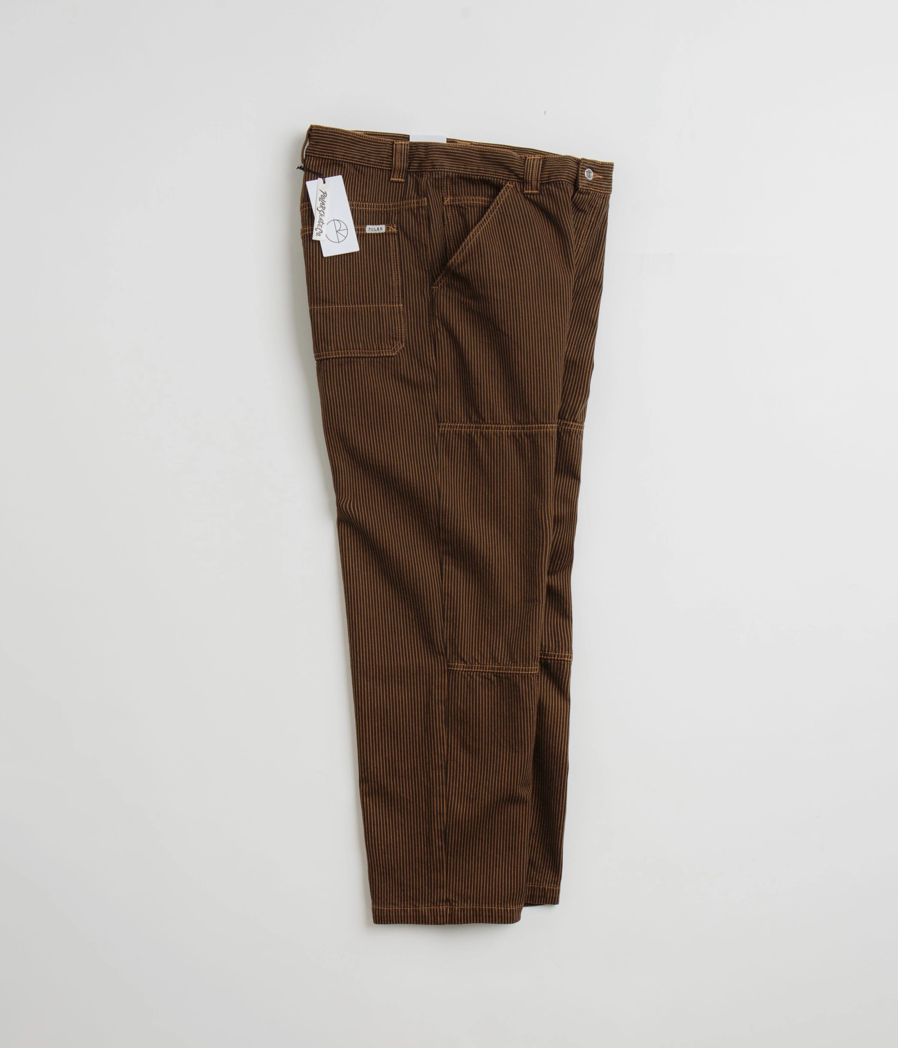 Polar 93 Hickory Stripe Work Pants - Rust Anti Pilling Textile