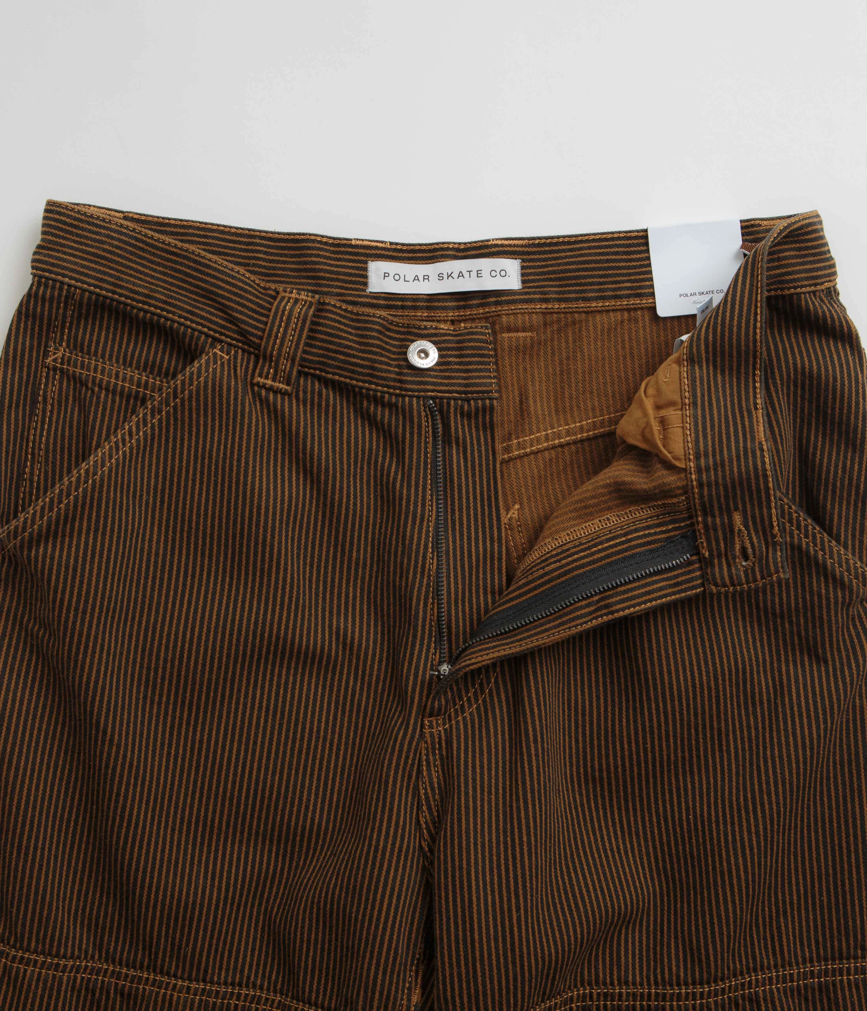 Polar 93 Hickory Stripe Work Pants - Rust Compact Pack Feminine Cut