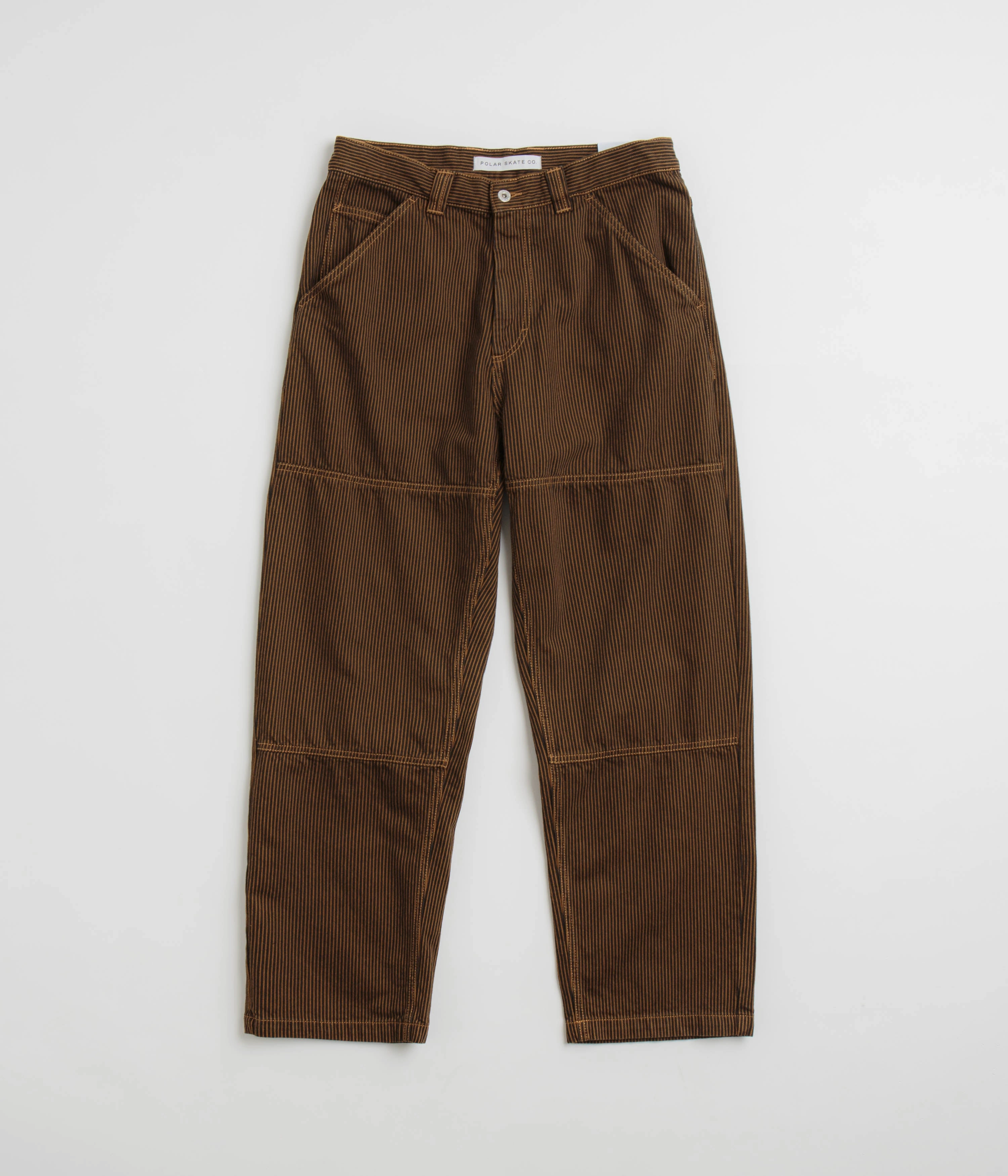 SeamlessConstruction Polar 93 Hickory Stripe Work Pants - Rust