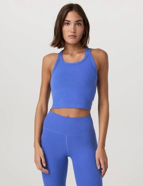 Elevation Racerback Tank - Bright Iris Heather manned