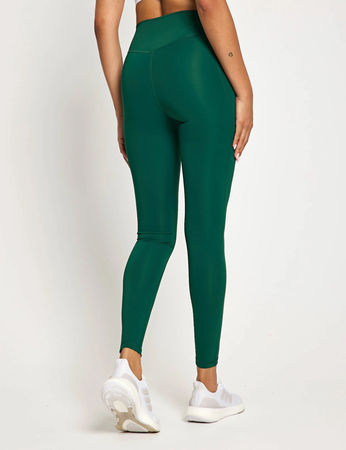Optime Heritage 7/8 Leggings - Collegiate Green/Chalk White Ultra Soft Material