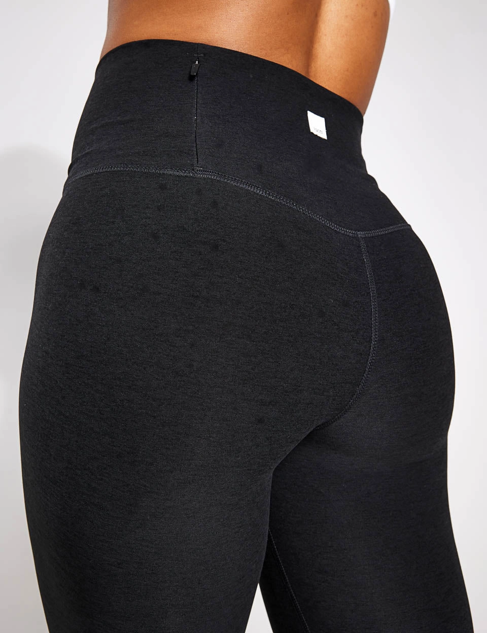 Gusset Crotch Design Clean Elevation Legging - Black Heather