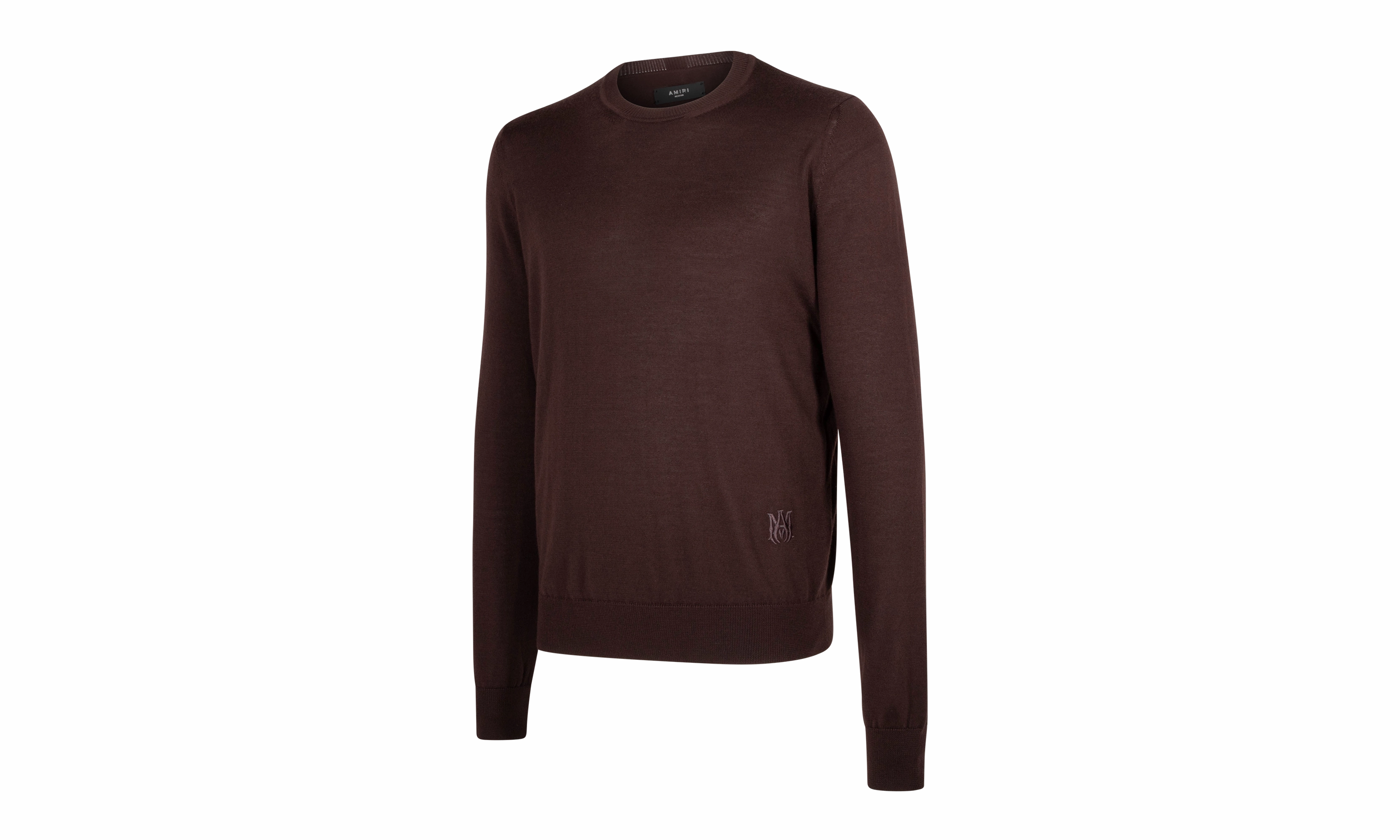 Embroidered Crew Hoodie "Brown"