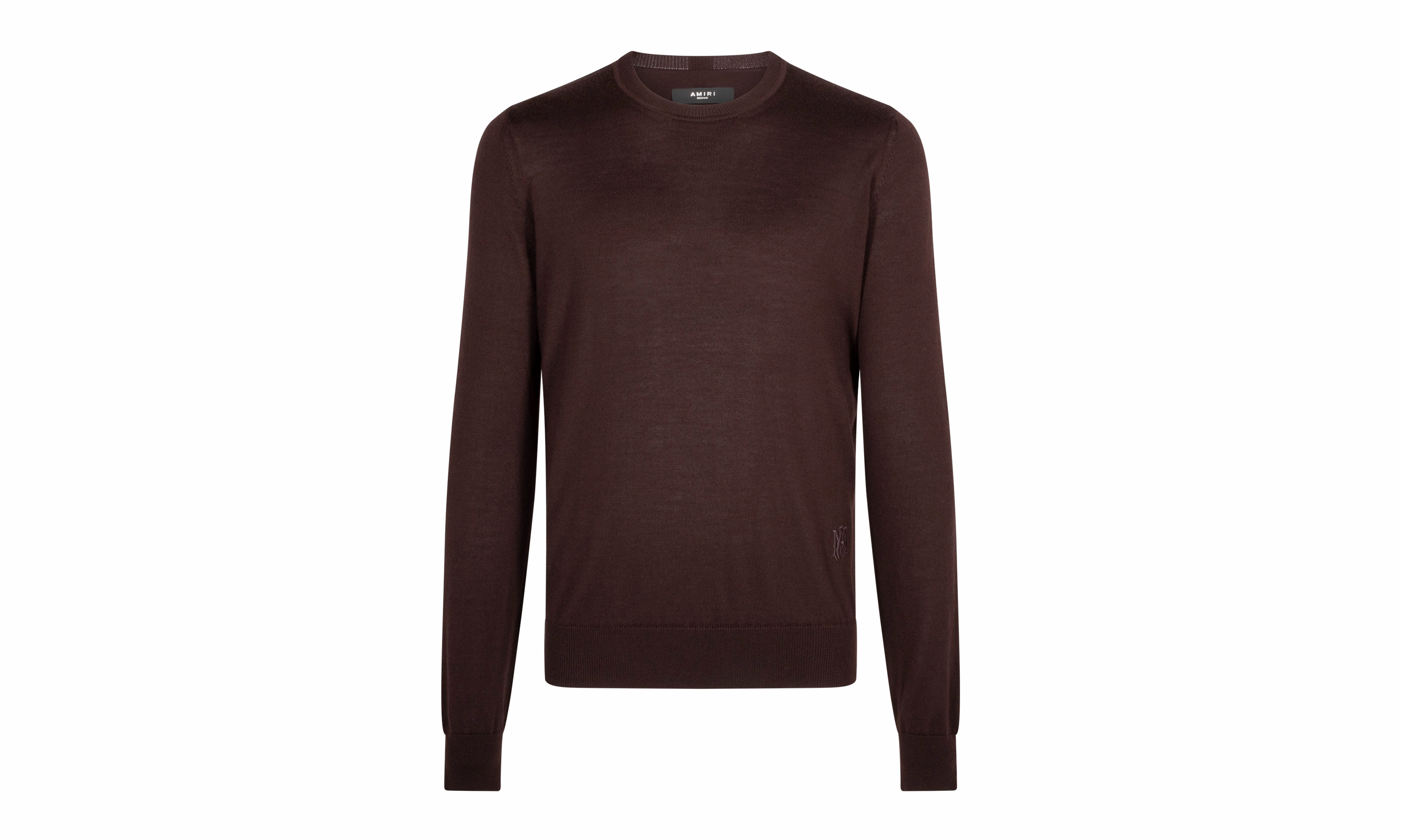 Embroidered Crew Hoodie "Brown"