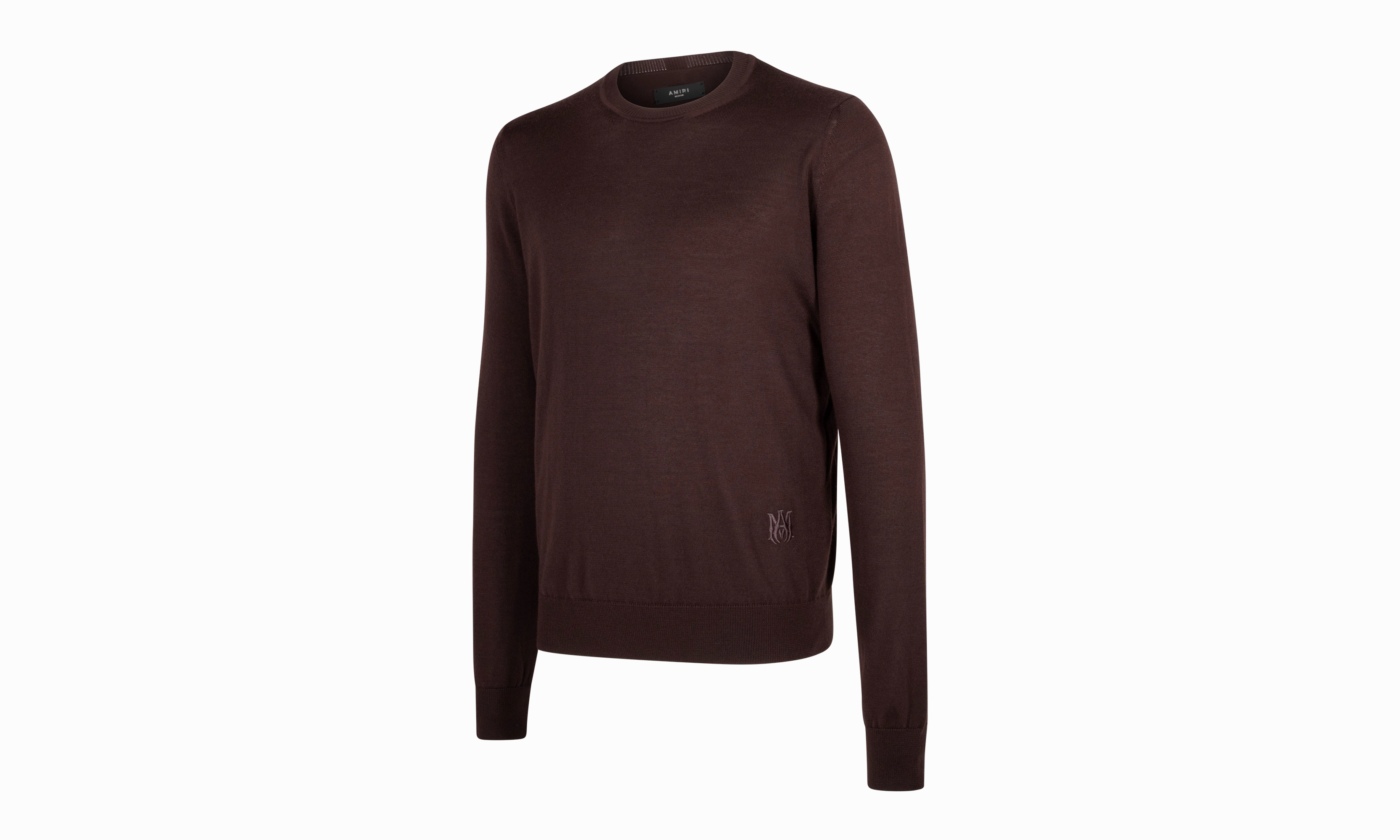 Embroidered Crew Hoodie "Brown"