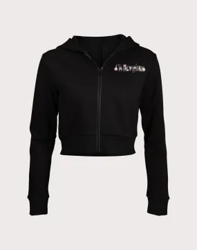 Pure Cotton Luxury Mood CIVIL CLOTHING Cropped Katana Black Hoodie