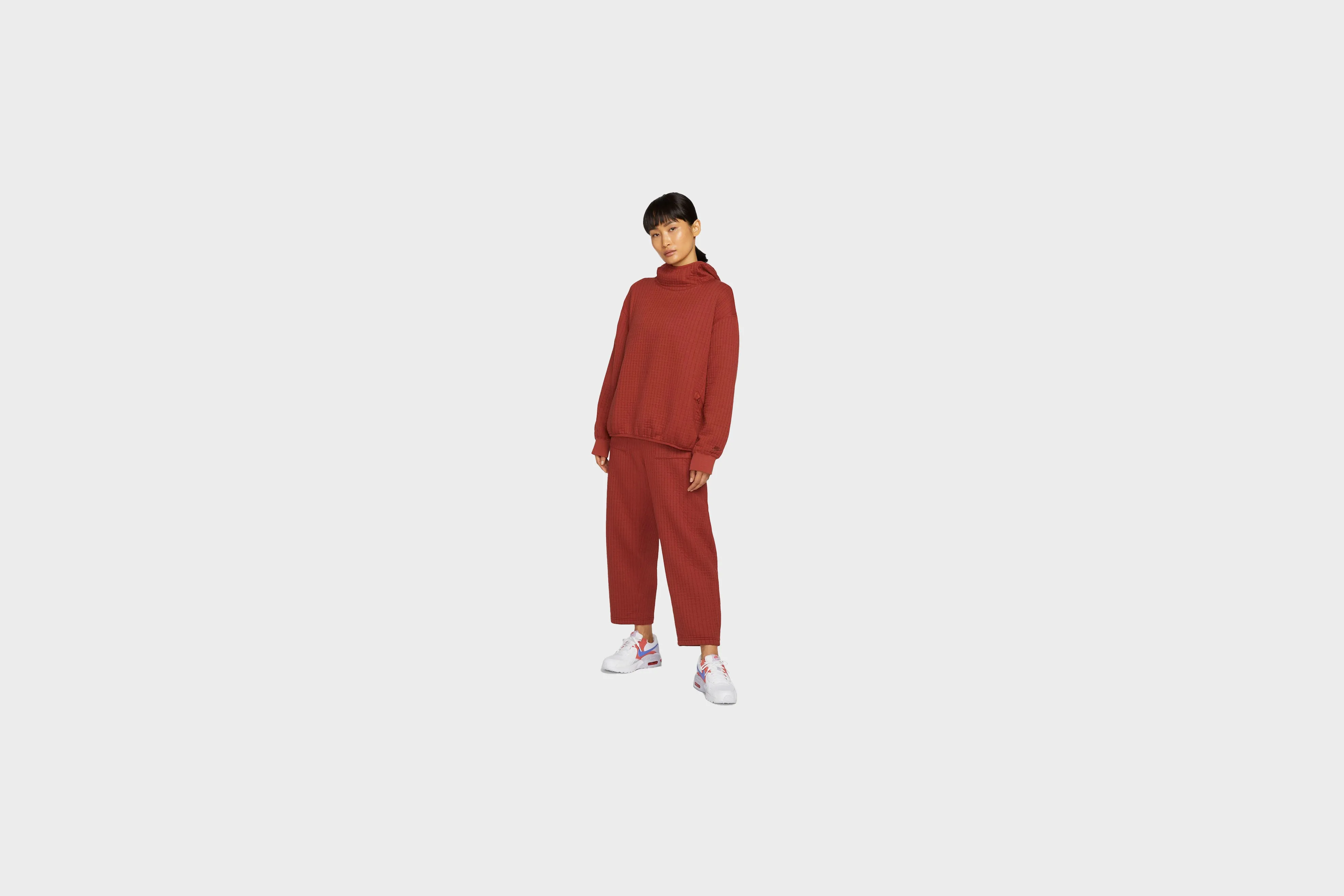 Reinforced Hem Nike Sportswear Therma-Fit ADV Tech Pack Pullover (Redstone/Black/Oxen Brown)