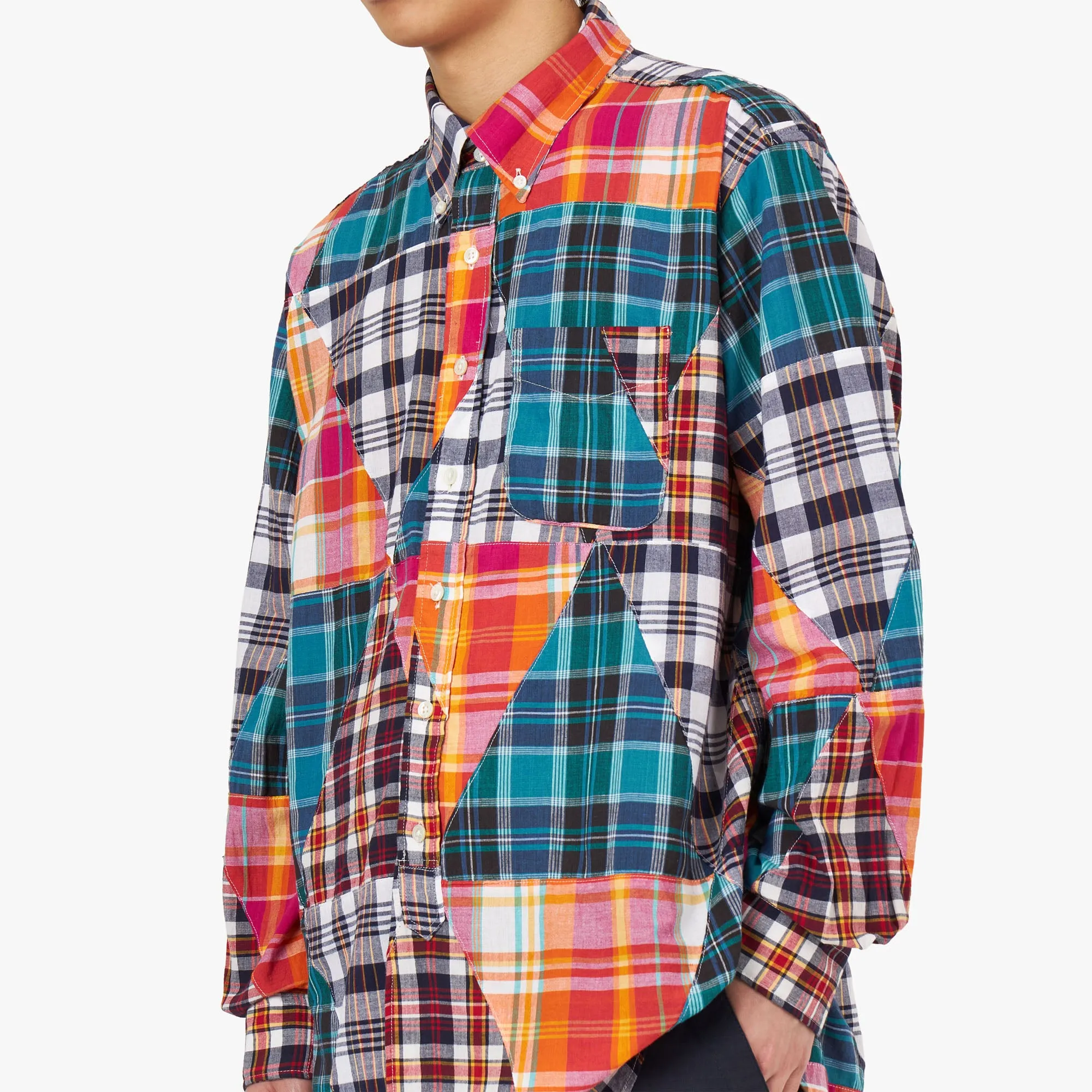 Engineered Garments 19 Century BD Shirt / Patchwork Madras Non Restrictive Armhole