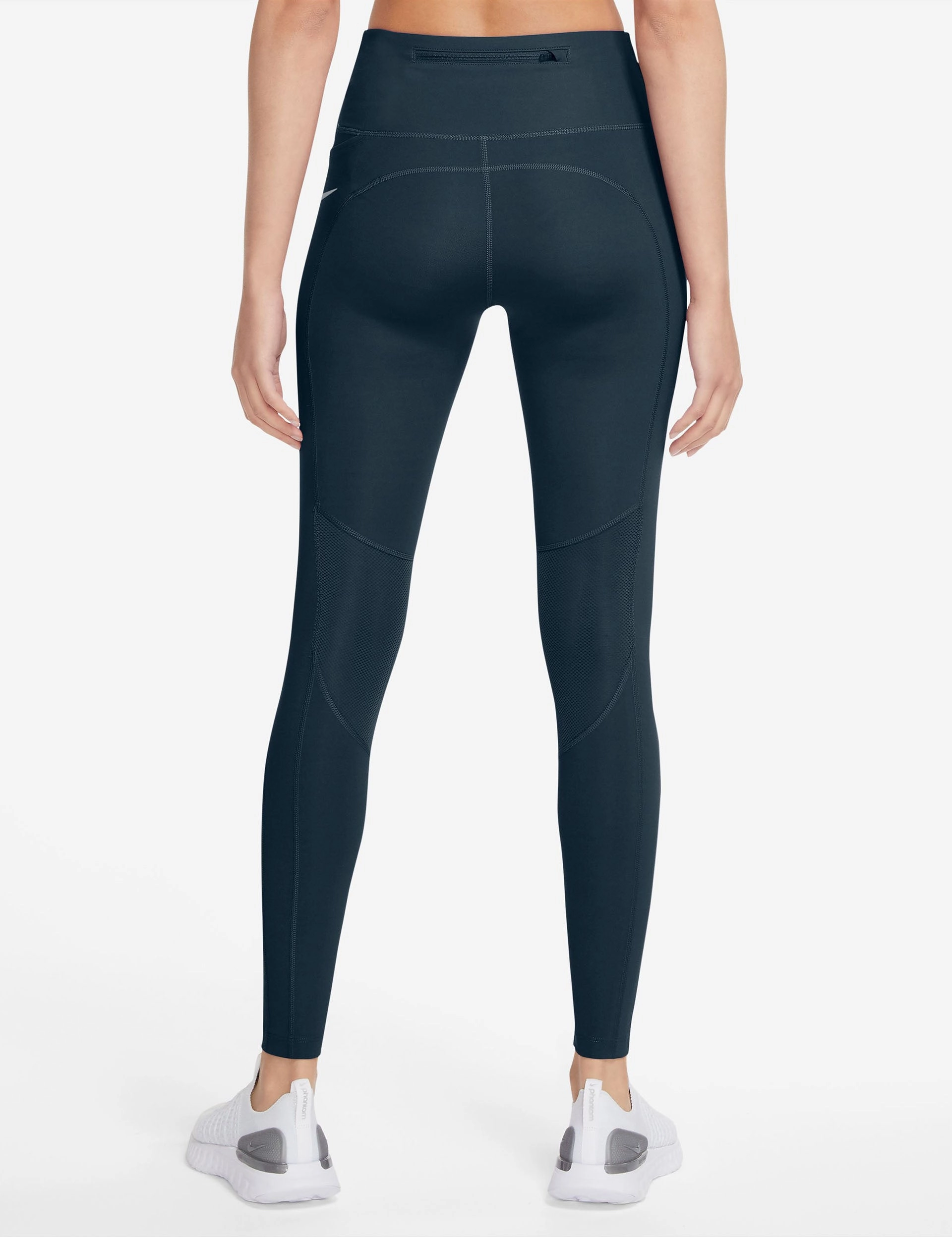 simple design Smooth silhouette Epic Fast Pocket Running Leggings - Armory Navy/Reflective Silver