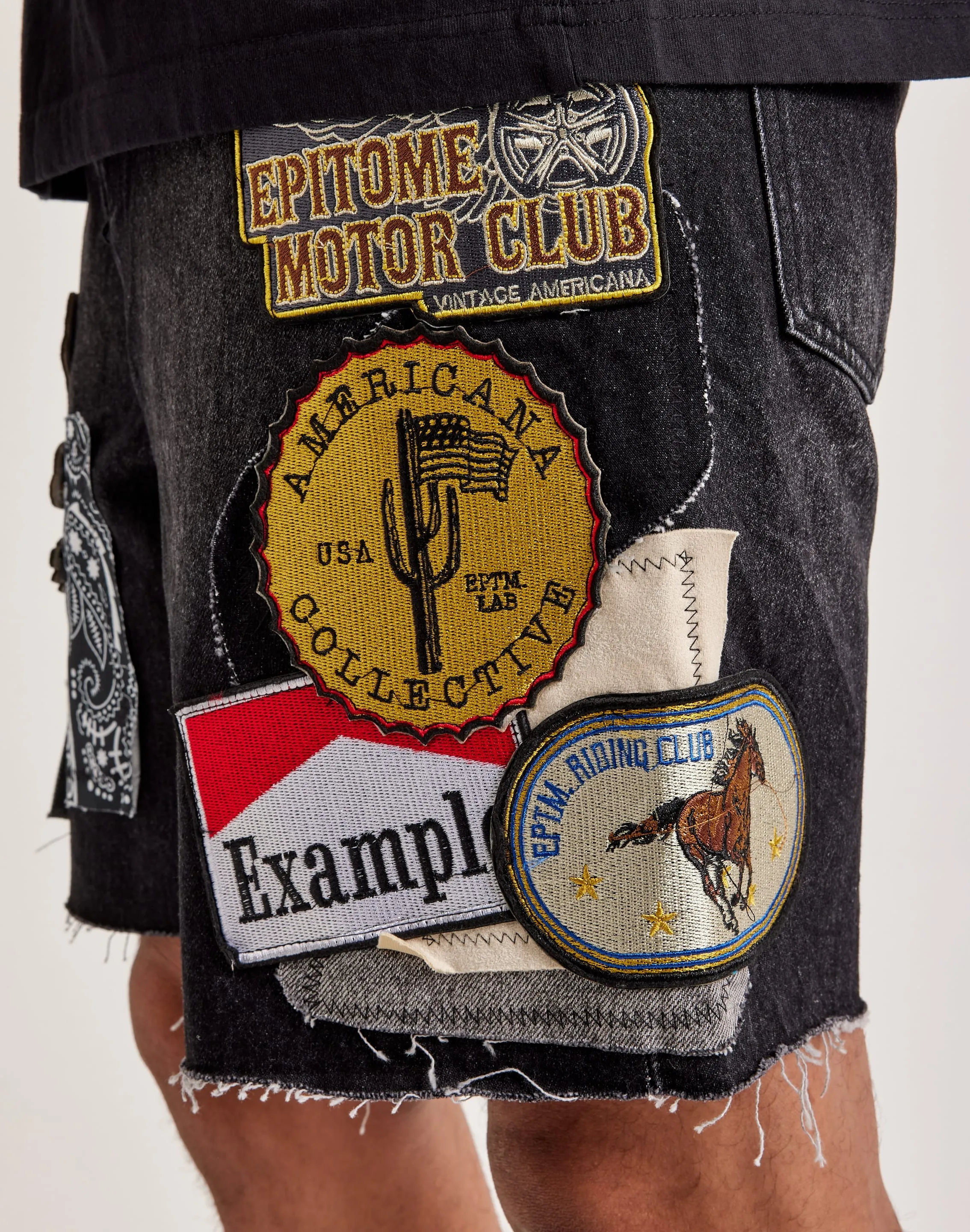 Cool Glow Durable Reinforced Edges EPTM Americana Denim Shorts