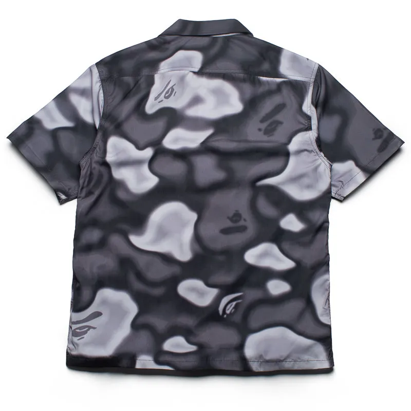 color block A Bathing Ape Liquid Camo One Point Collar Shirt - Black