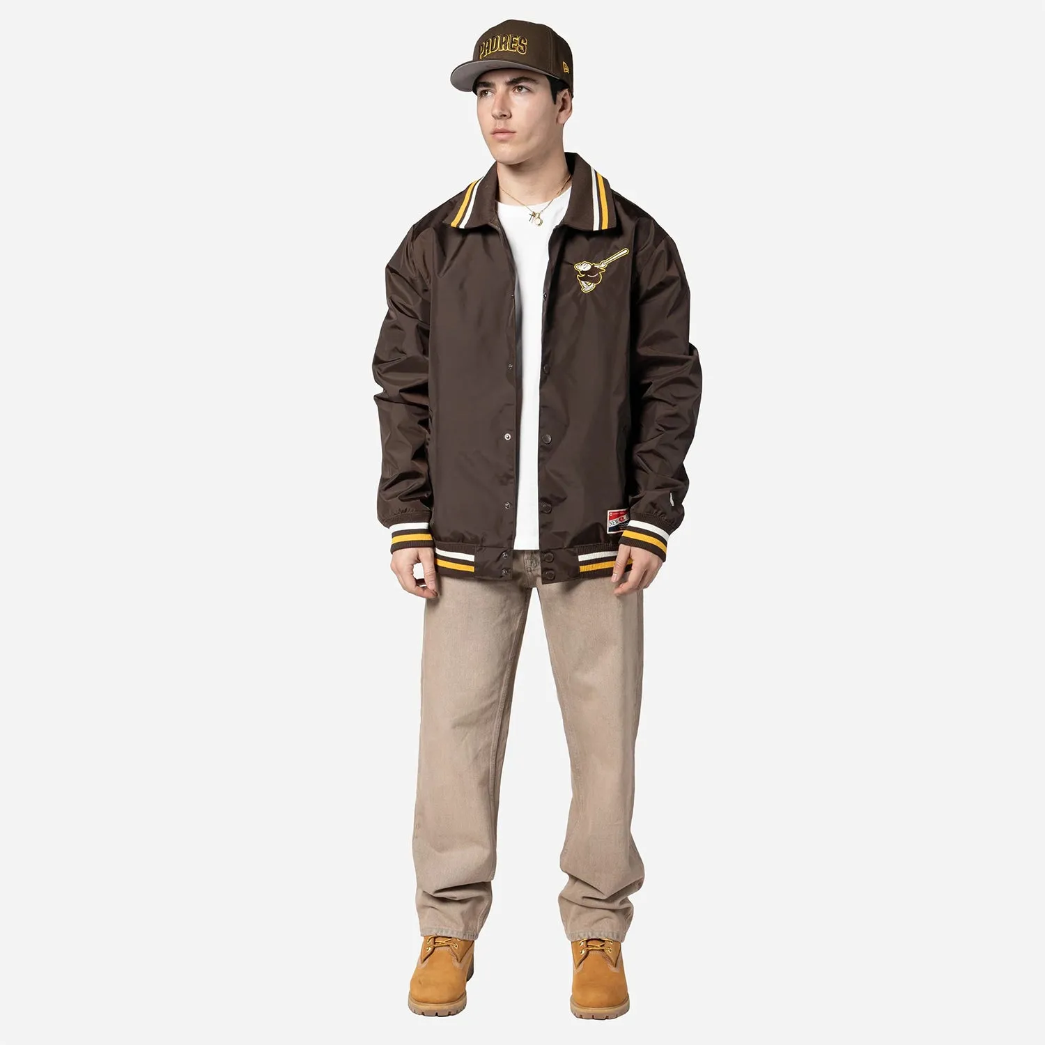 Island Vibe MultiFunctional Pockets Padres Snap Front Jacket - Mens