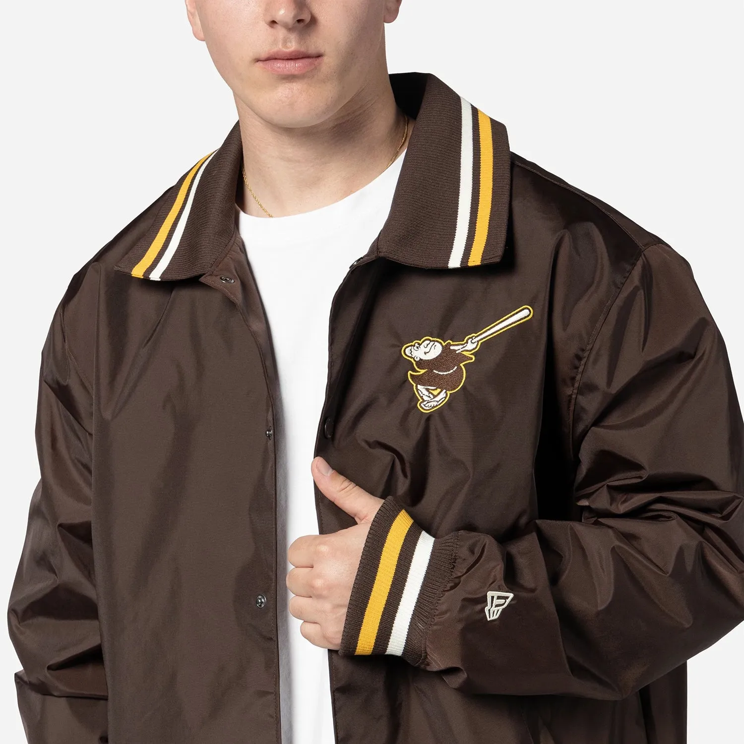 Hero Fit Padres Snap Front Jacket - Mens