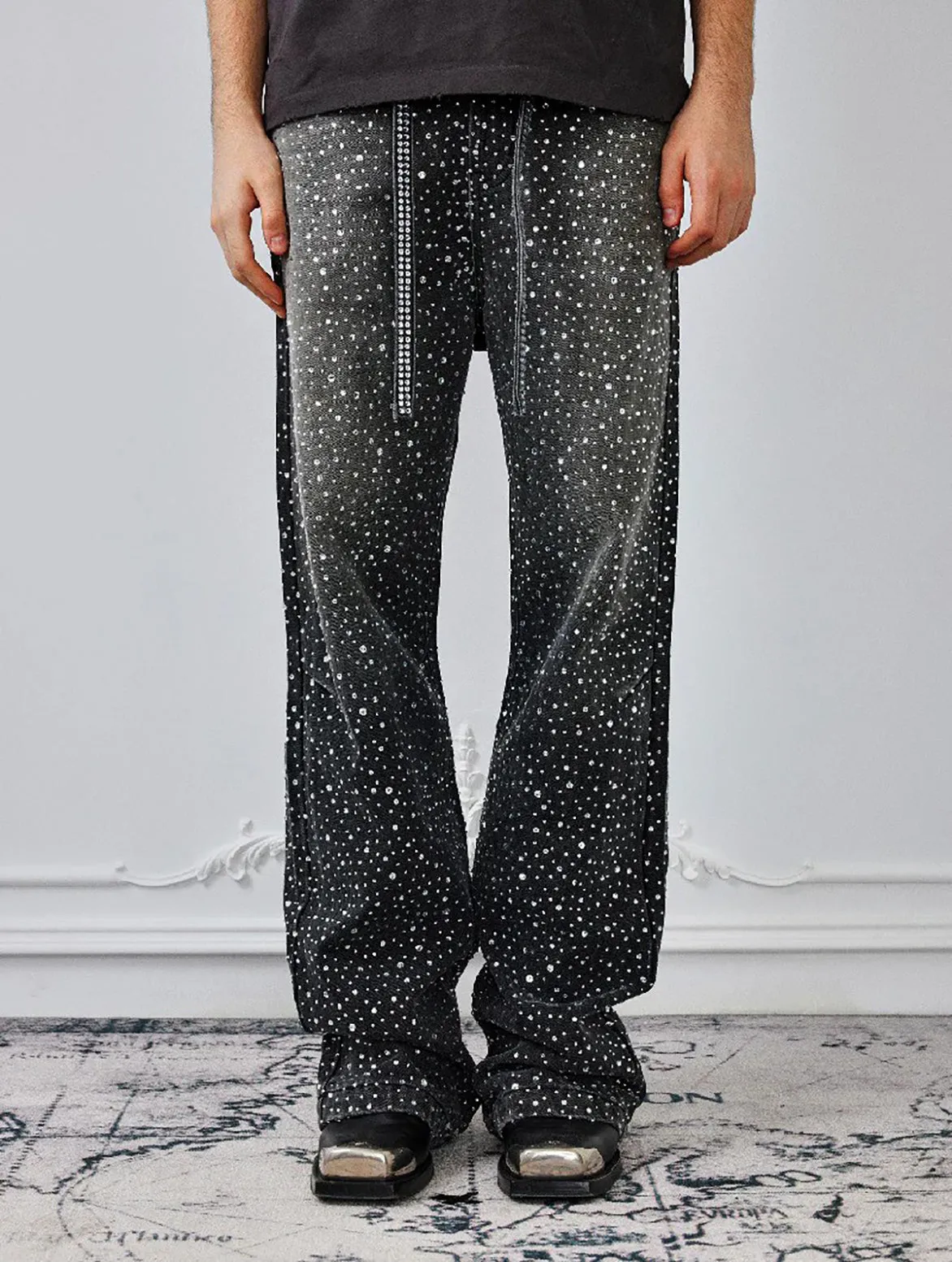LightweightMaterial QuickDrying Fiber 20K SWAROVSKI DIAMOND BORO DENIM - BLACK