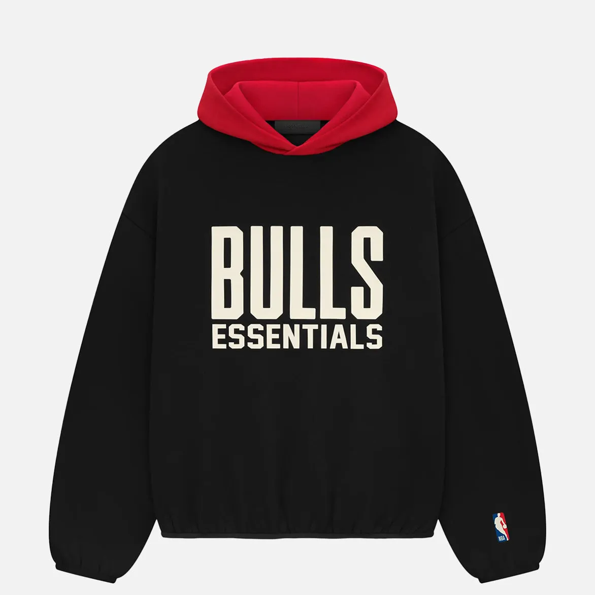 TearResistant Material Formal Tone ESSENTIALS BULLS HOODIE - BLACK