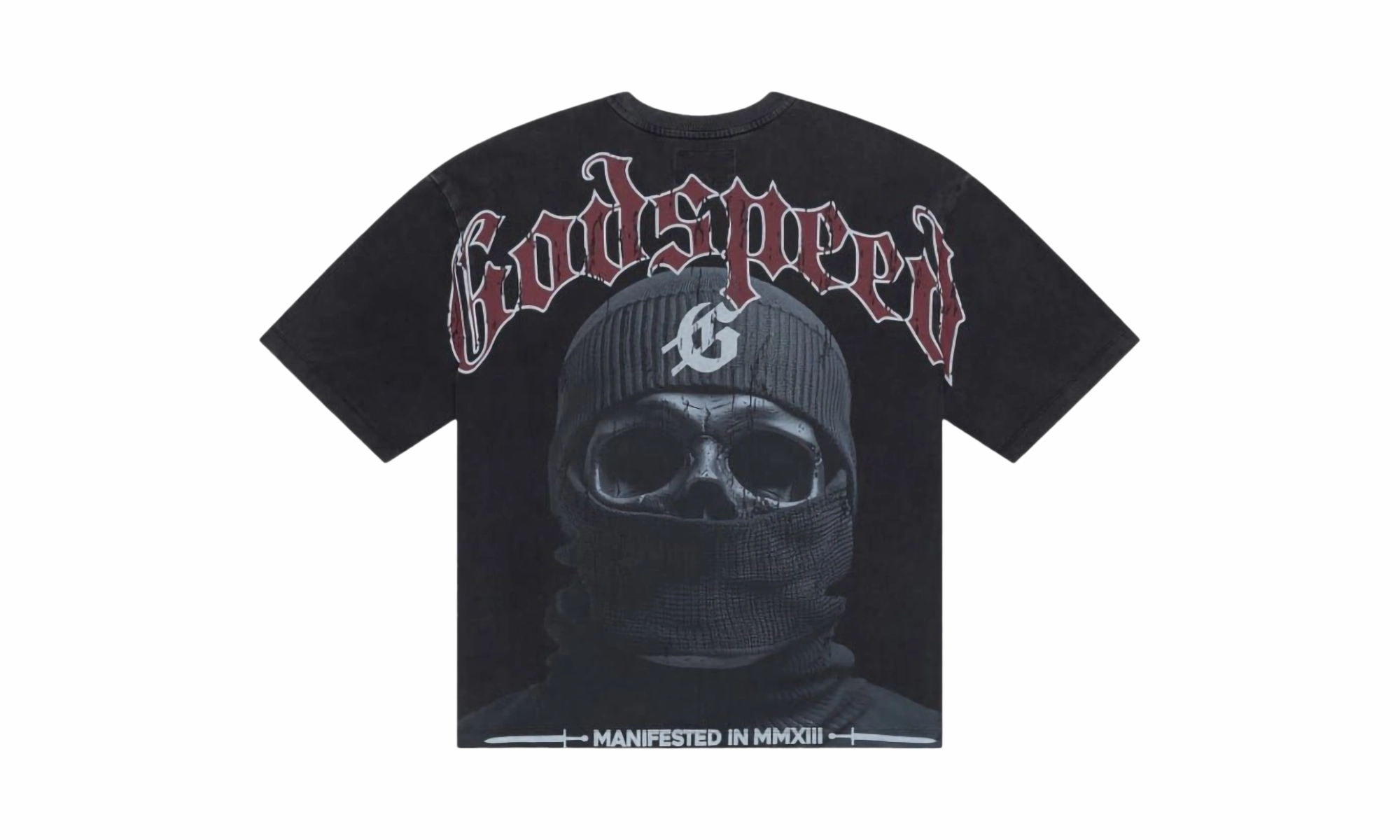 DoubleLayeredEdging Balaclava Szn T-Shirt "Grey/Red"