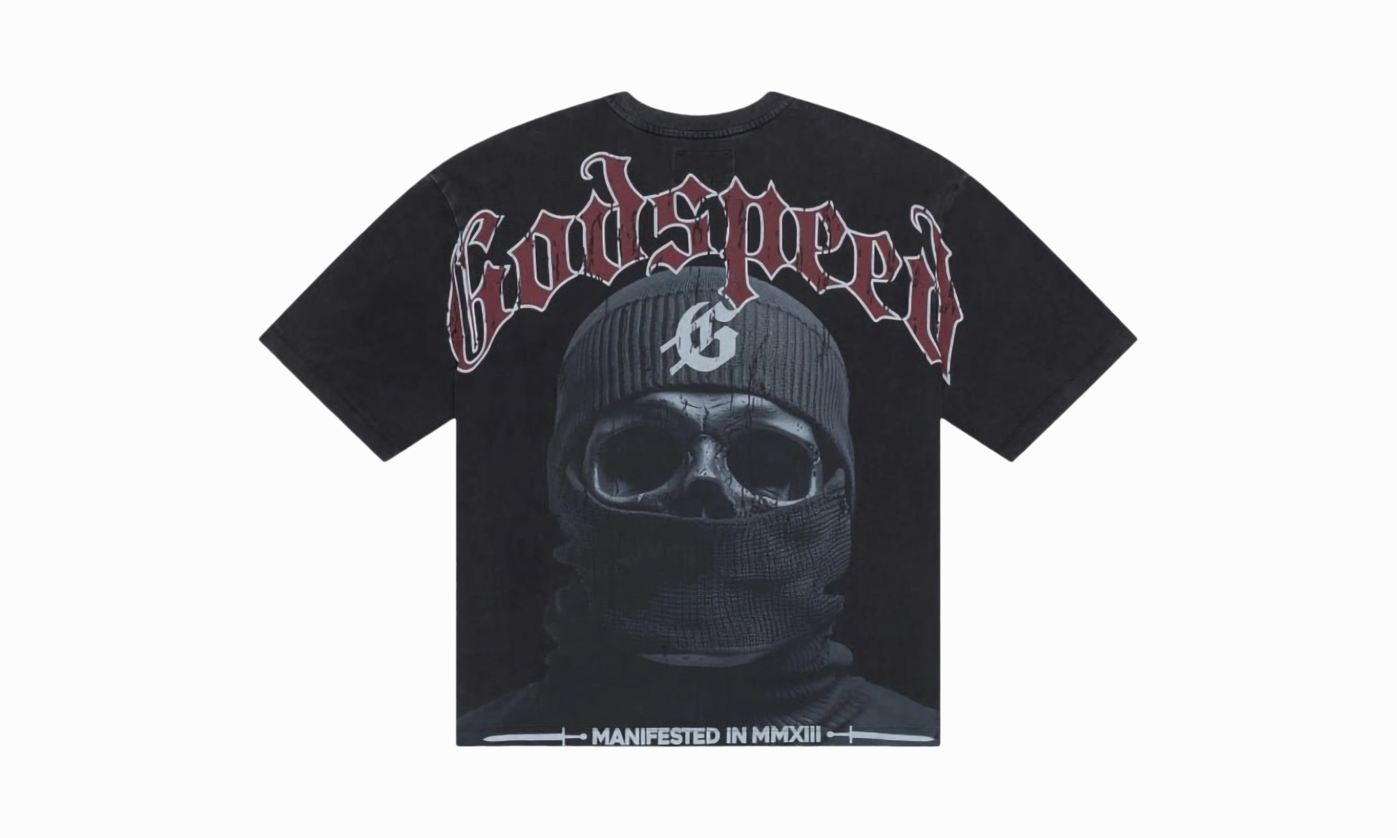 Balaclava Szn T-Shirt "Grey/Red" FadeResistant