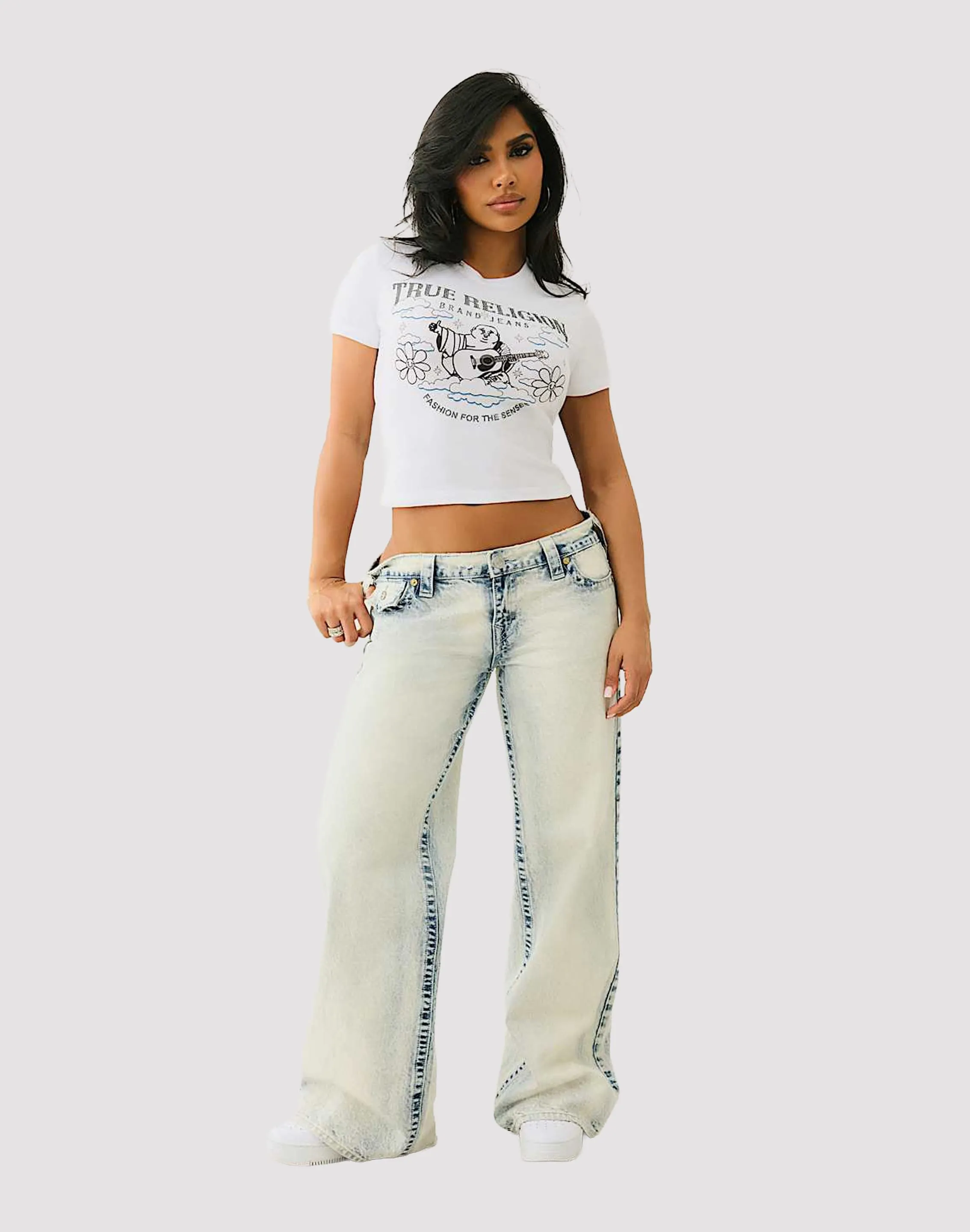 Warm Base Campus Vibe True Religion Crystal Buddha Tee