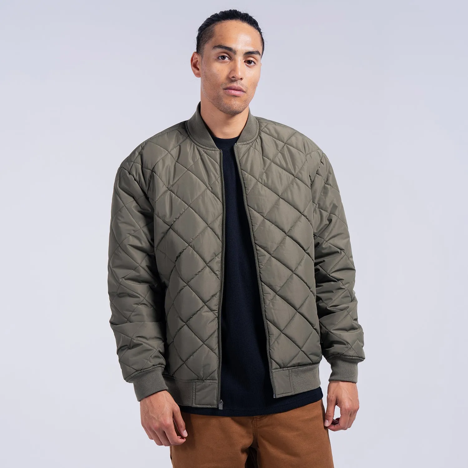 Aerated Seam Placement UniversalFit Quilted Bomber - Mens