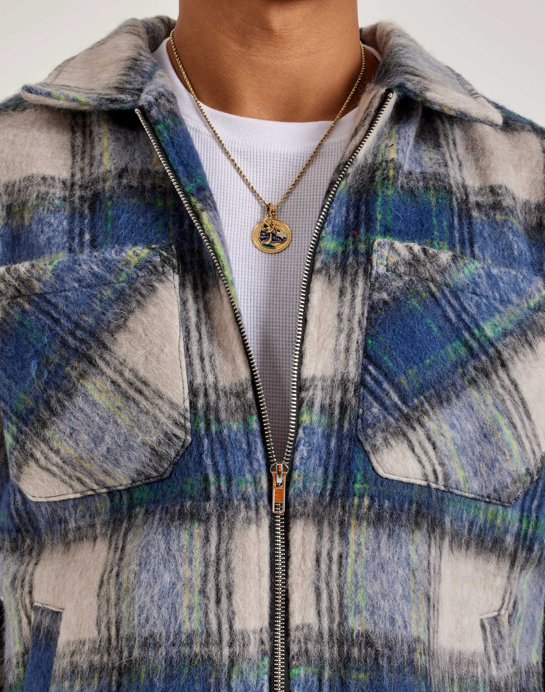 Adjustable Fastenings EPTM Mohair Zip-Up Flannel