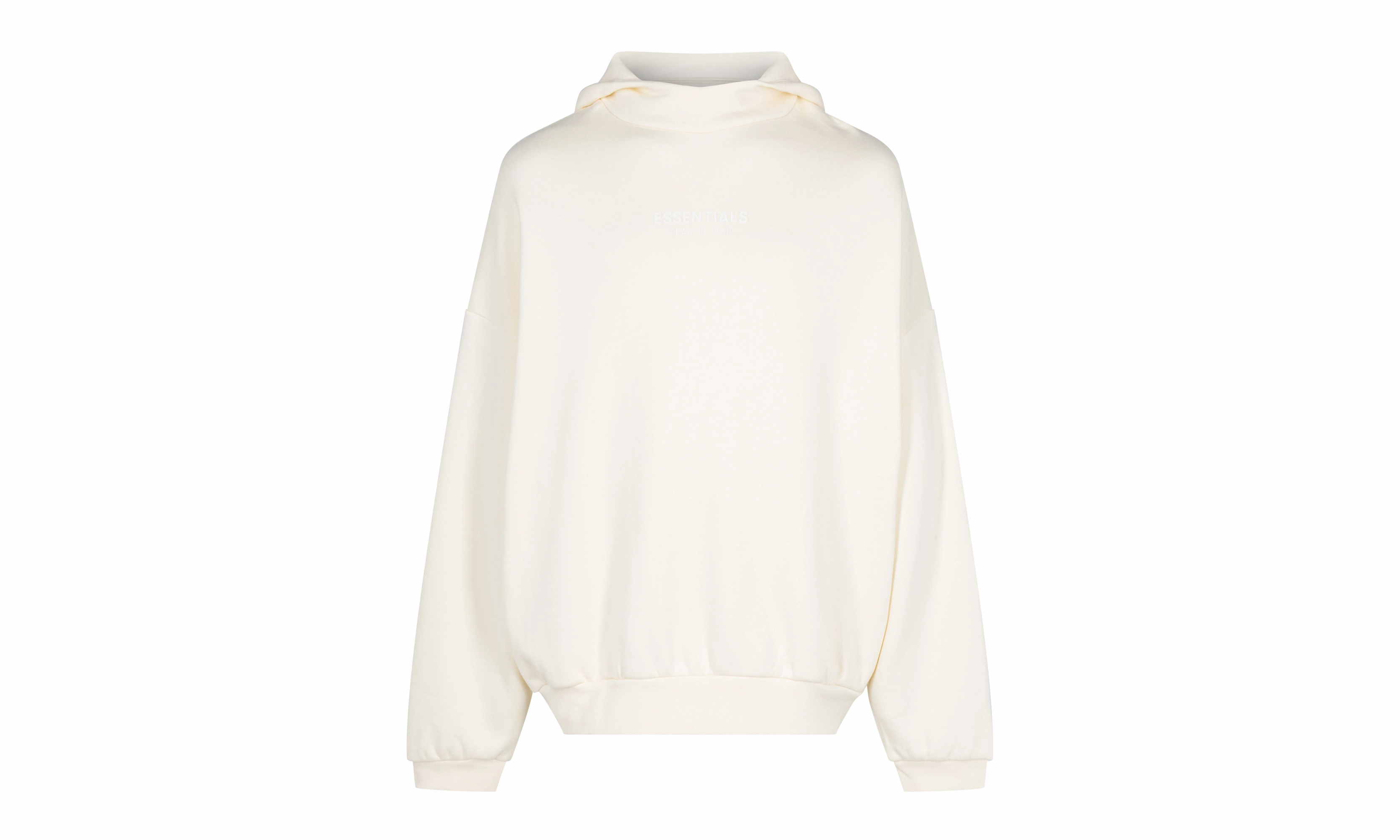 Essential Hoodie "White" FadeResistant Color AdjustableWaist