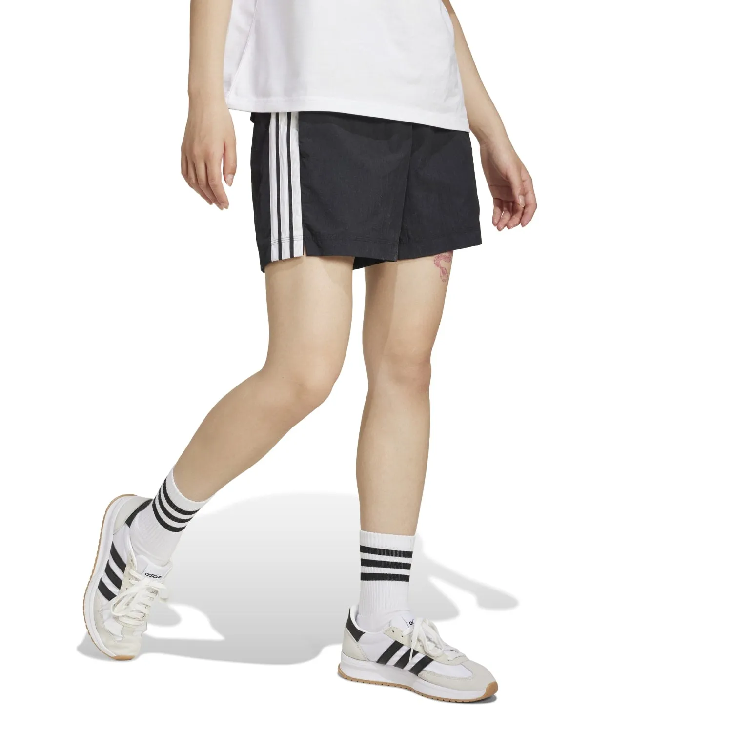 Essentials 3-Stripe Woven Short - Womens Luxury Touch AntiBacterialTextile