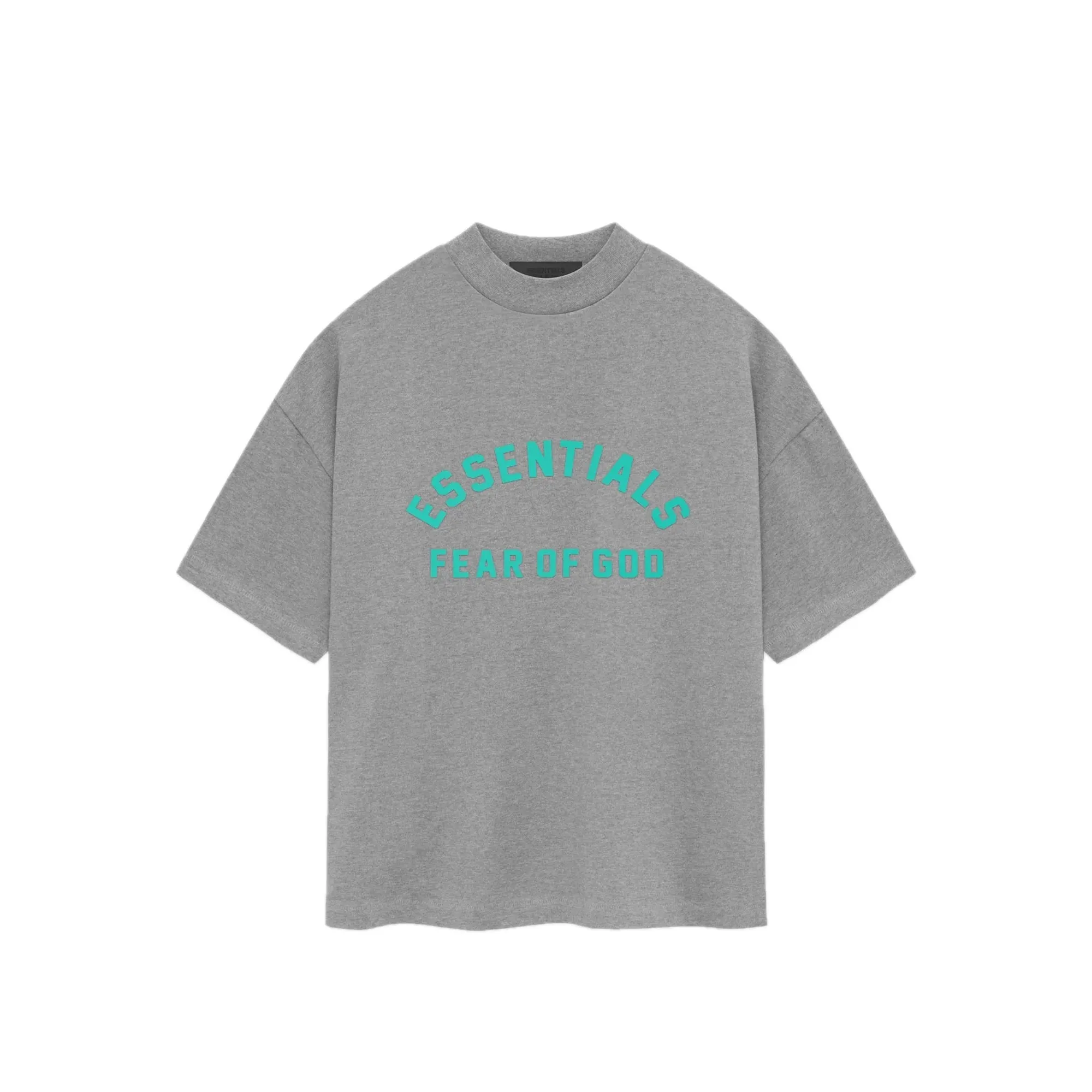 ESSENTIALS CREWNECK T-SHIRT - DARK HEATHER OATMEAL Open Heart slim fit