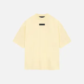 ESSENTIALS CREWNECK T-SHIRT - GARDEN YELLOW Light Flow MachineWashable Fabric