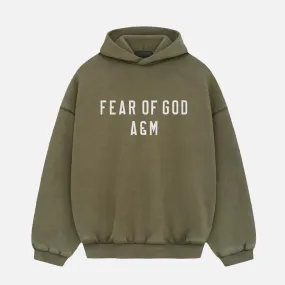 Fresh Glow slim fit ESSENTIALS HEAVY FLEECE HOODIE - MILITARY