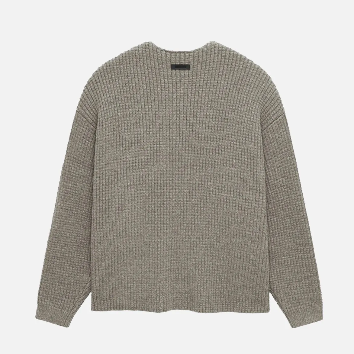 Friend Vibe ESSENTIALS HEAVY WAFFLE CREWNECK SWEATER - HEATHER GREY