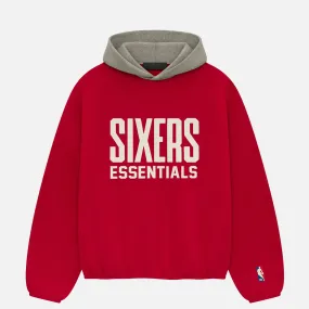 ESSENTIALS SIXERS HOODIE - RED Ocean Fit BreathableMesh