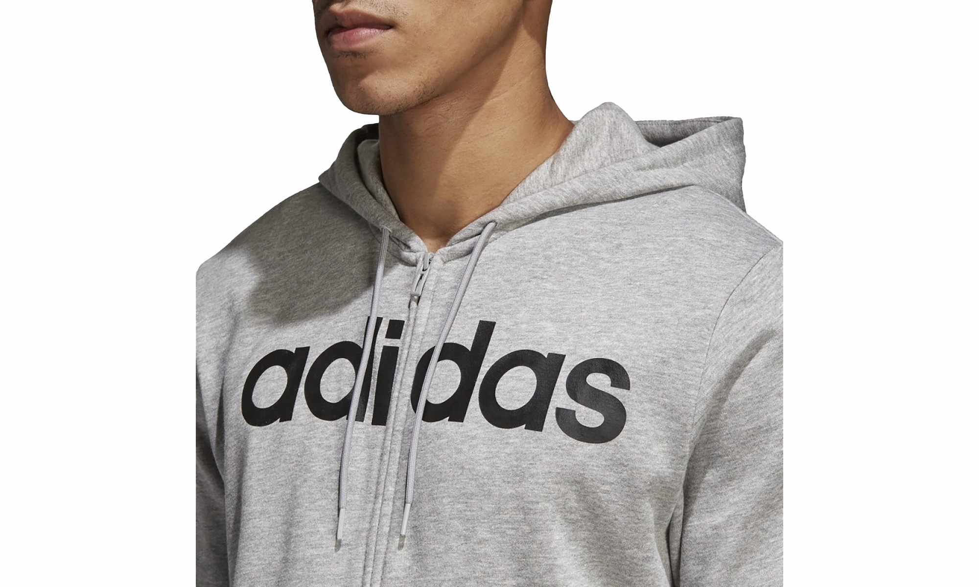 Essentials Camo Linear Full Zip Hoodie "Grey"