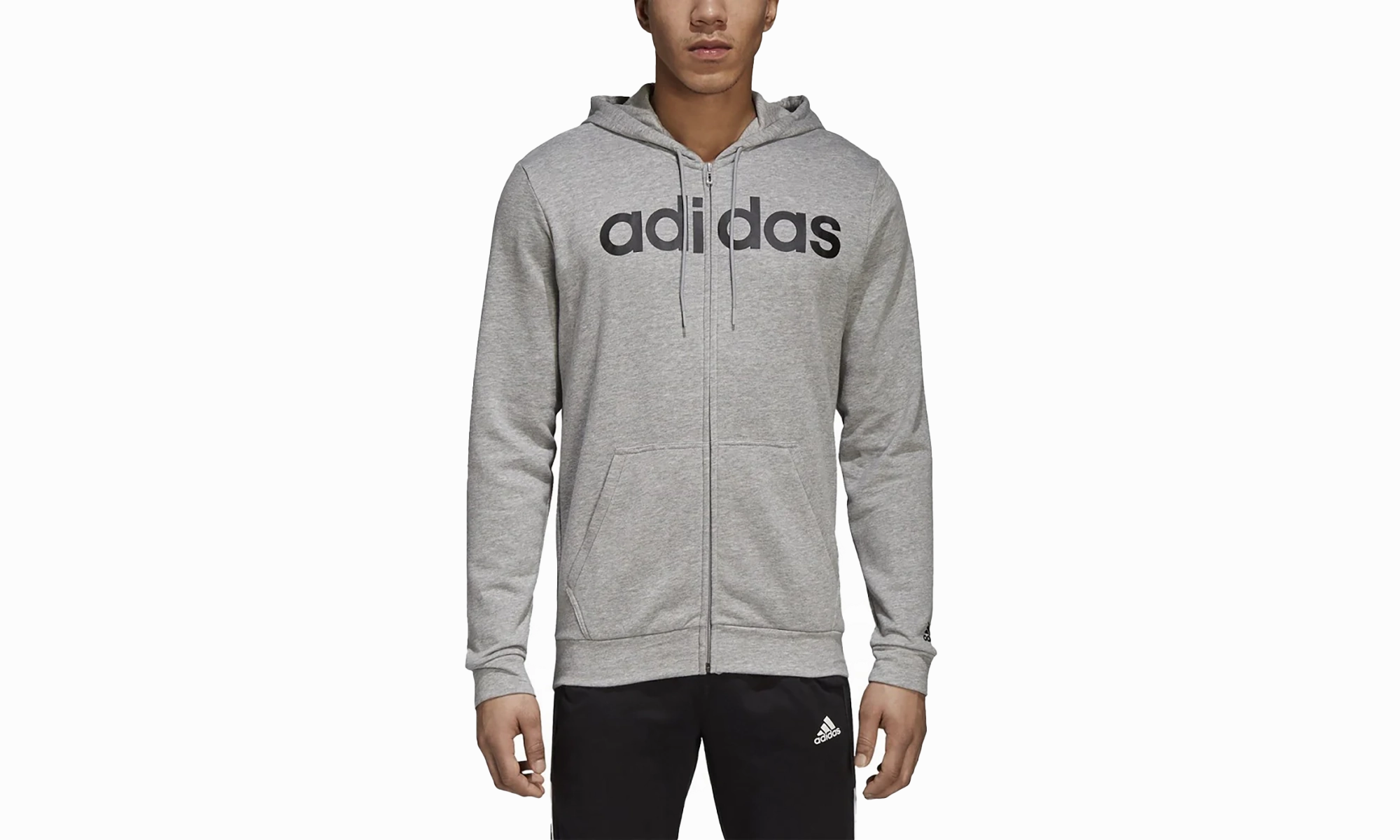 Essentials Camo Linear Full Zip Hoodie "Grey"