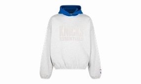 EcoFriendlyDye PrecisionTailoring ESSENTIALS HOODIE "Knicks - LIGHT HEATHER / BLUE"