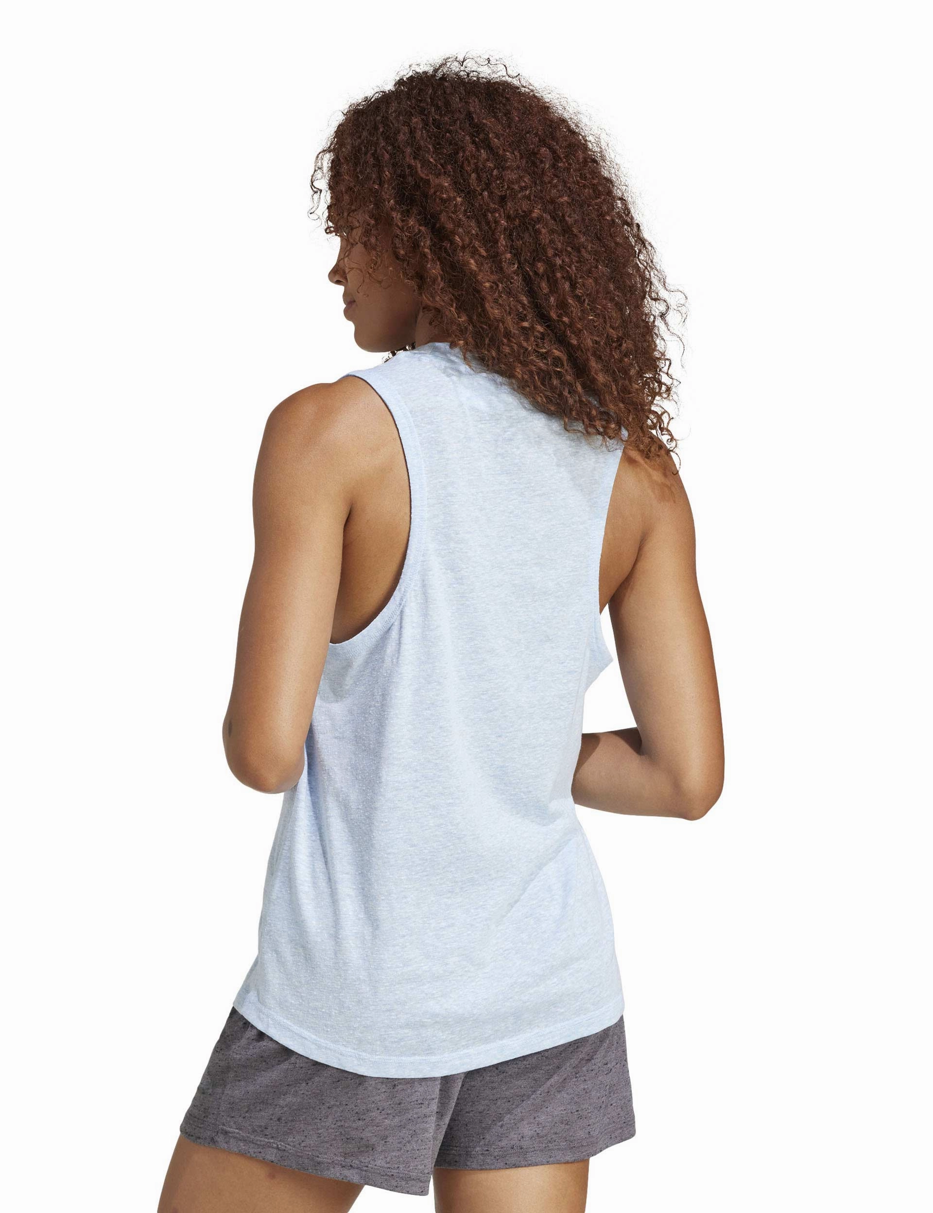 Quick Release Zipper Essentials Winners Tank Top - Glow Blue/White
