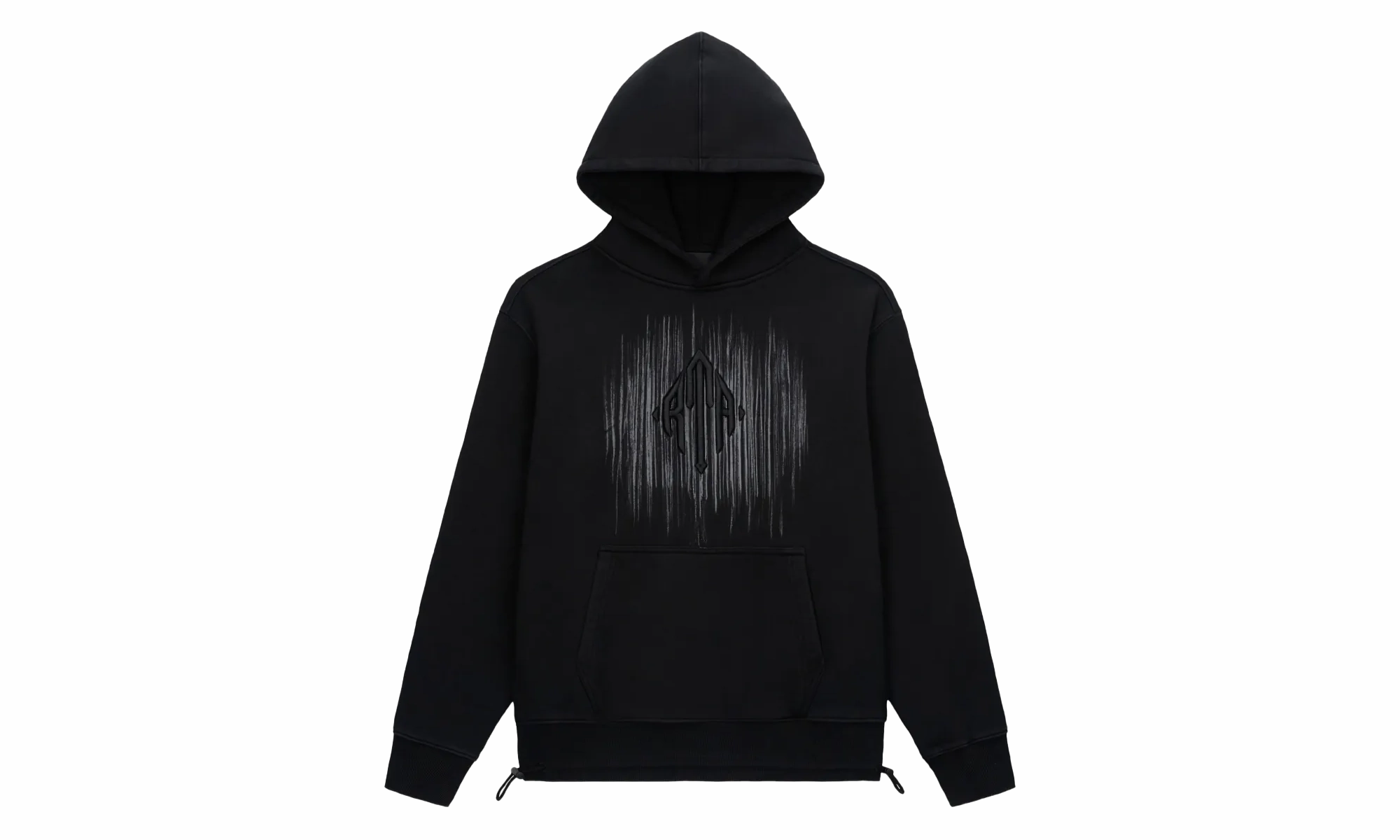Etched Monogram Hoodie "Black"