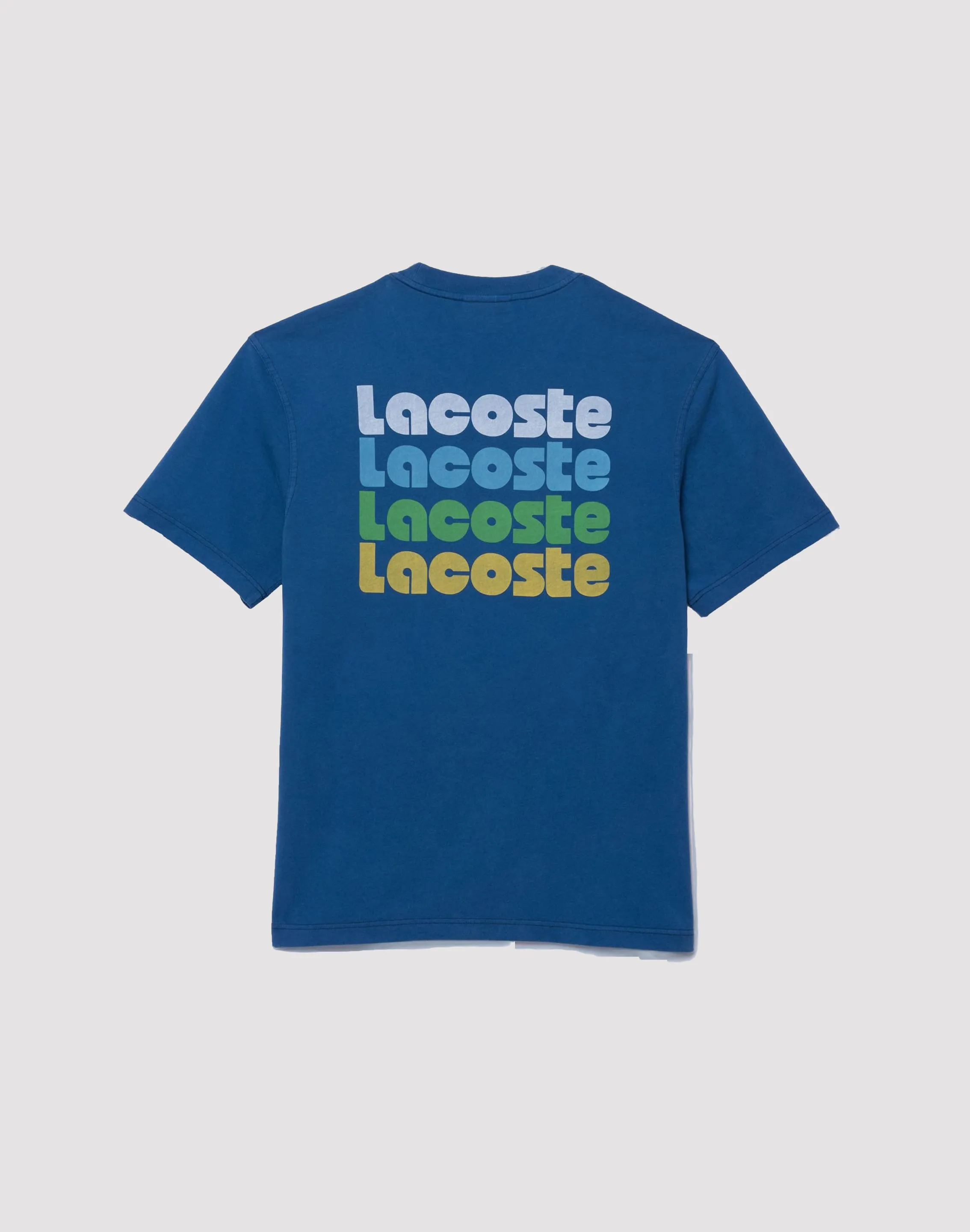 Lacoste Bubble Logo Blue Tee FlexibleNeckline