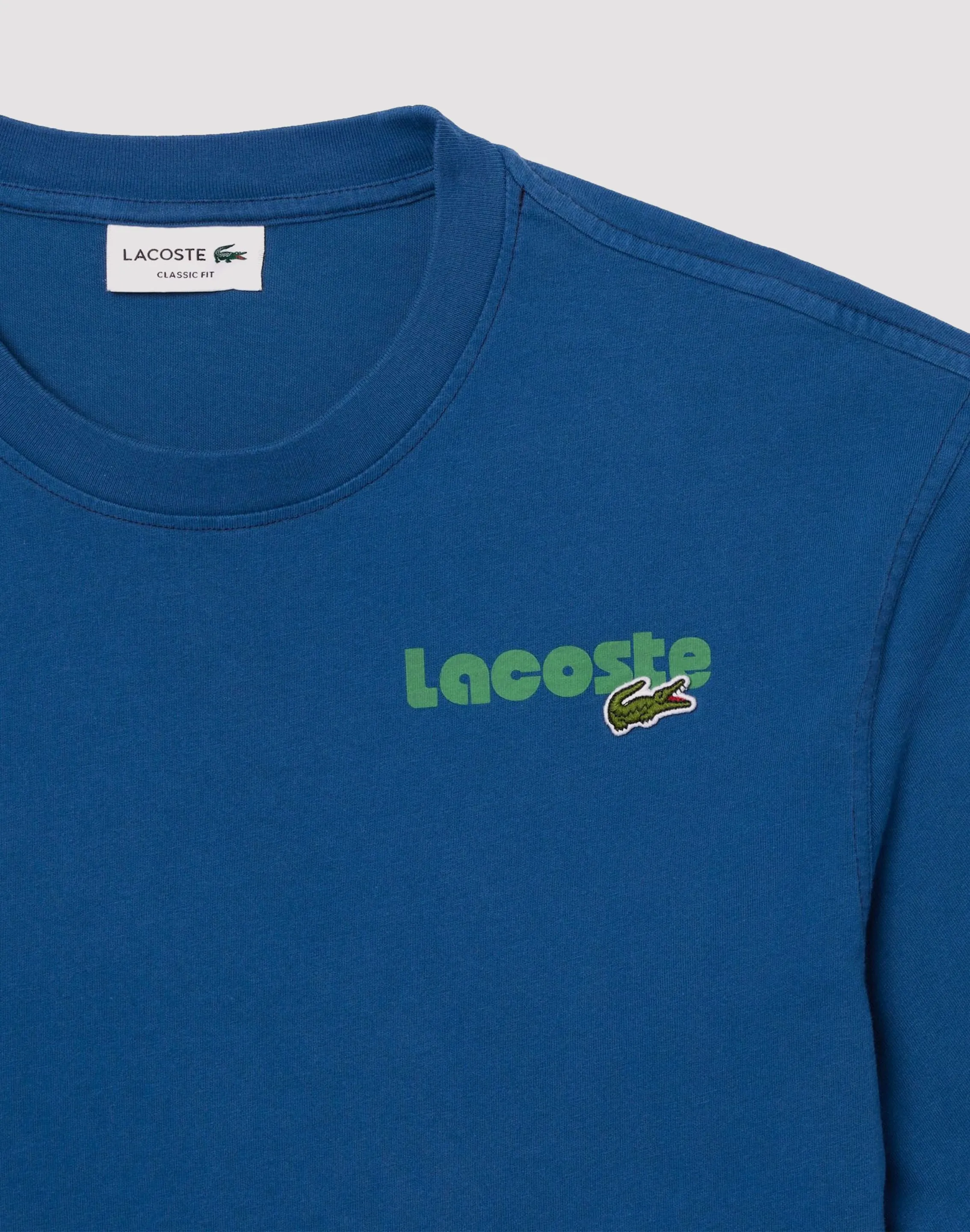 Lacoste Bubble Logo Blue Tee AntiStatic Cloth