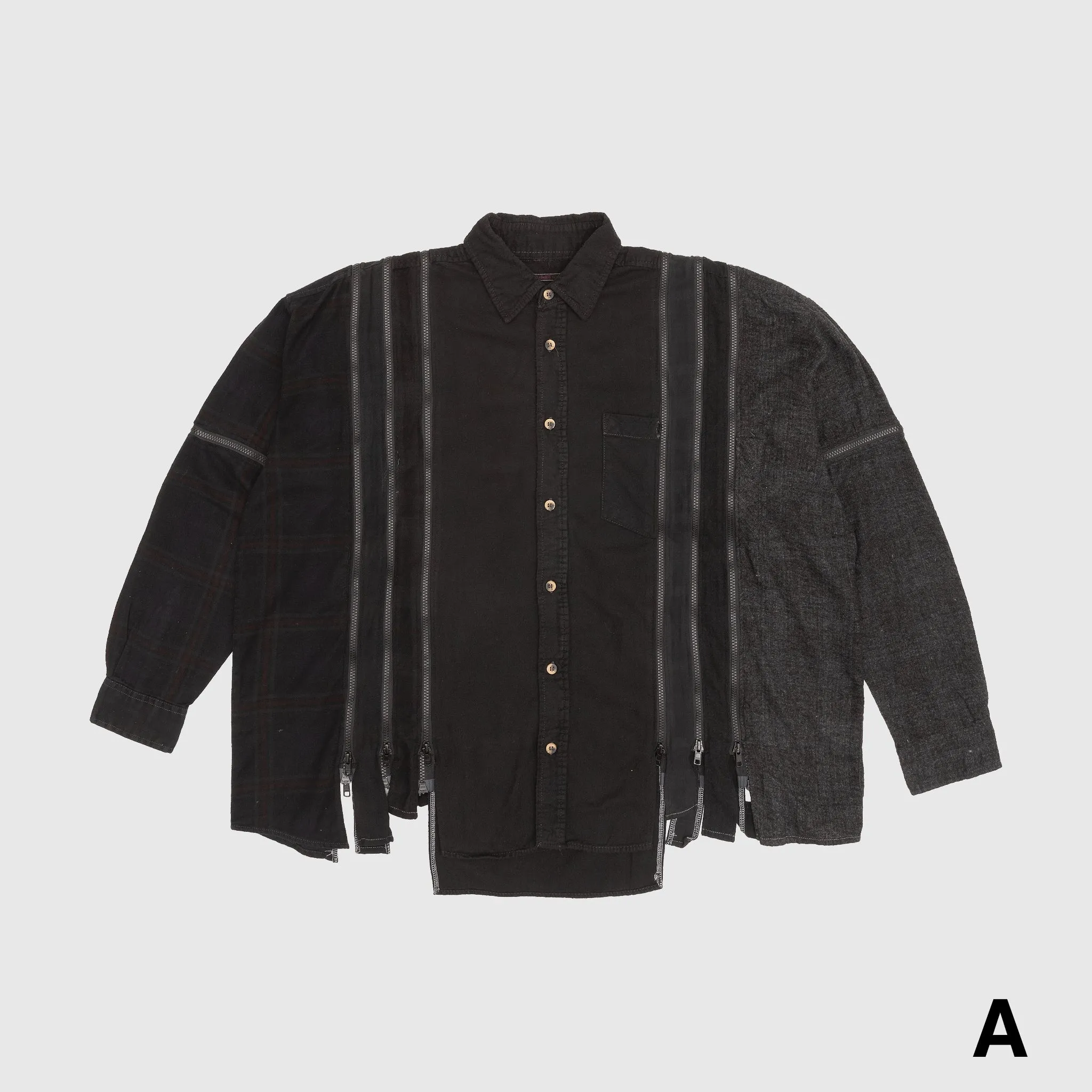 Affordable Luxury REBUILD BY NEEDLES 7 CUTS ZIPPED WIDE SHIRT