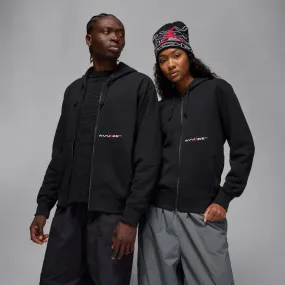 Fire Glow DurableReinforcedElbow AWAKE NY X JORDAN FULL-ZIP HOODIE "BORO" - BLACK