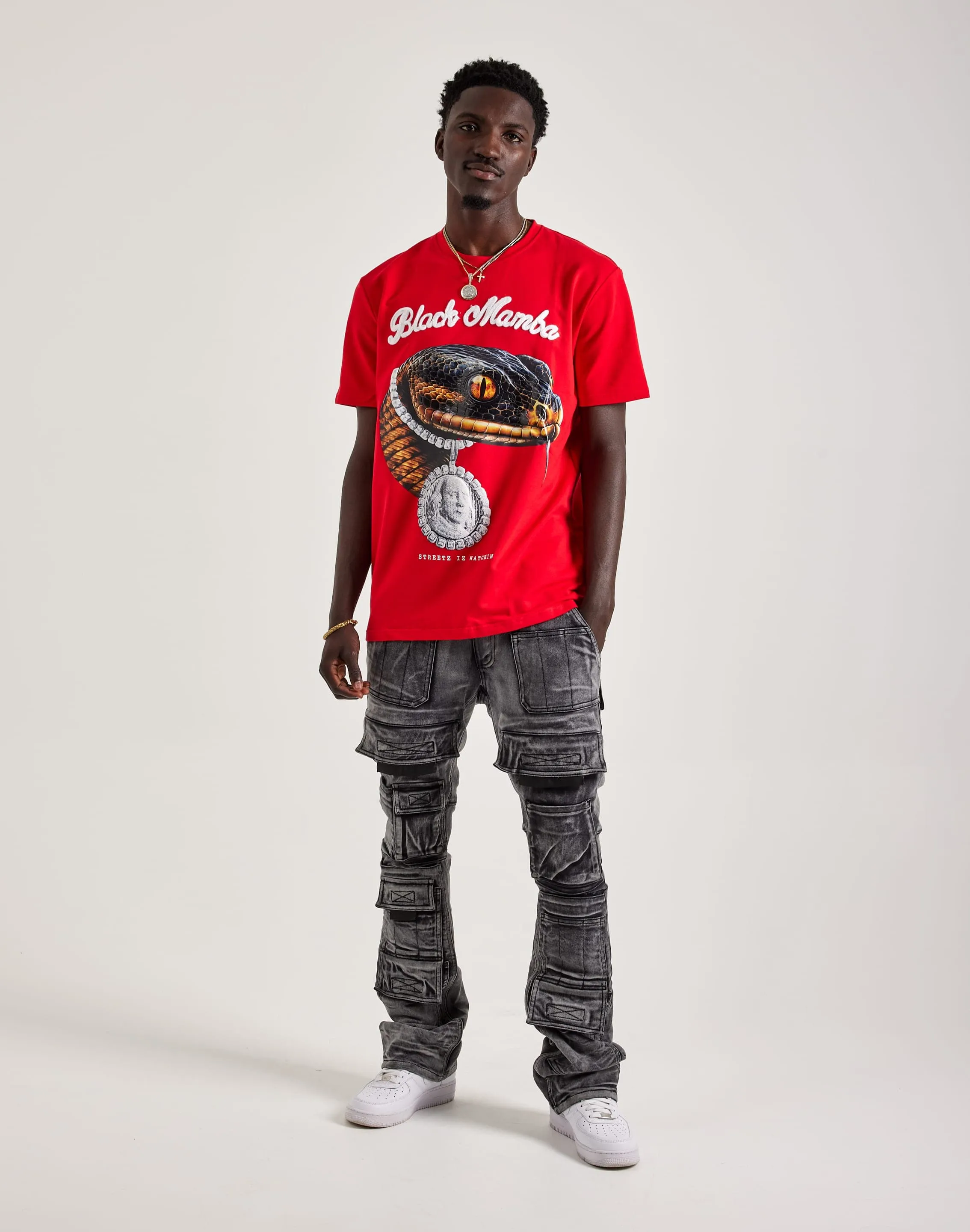 Streetz Iz Watchin Black Mamba Tee Machine Fit