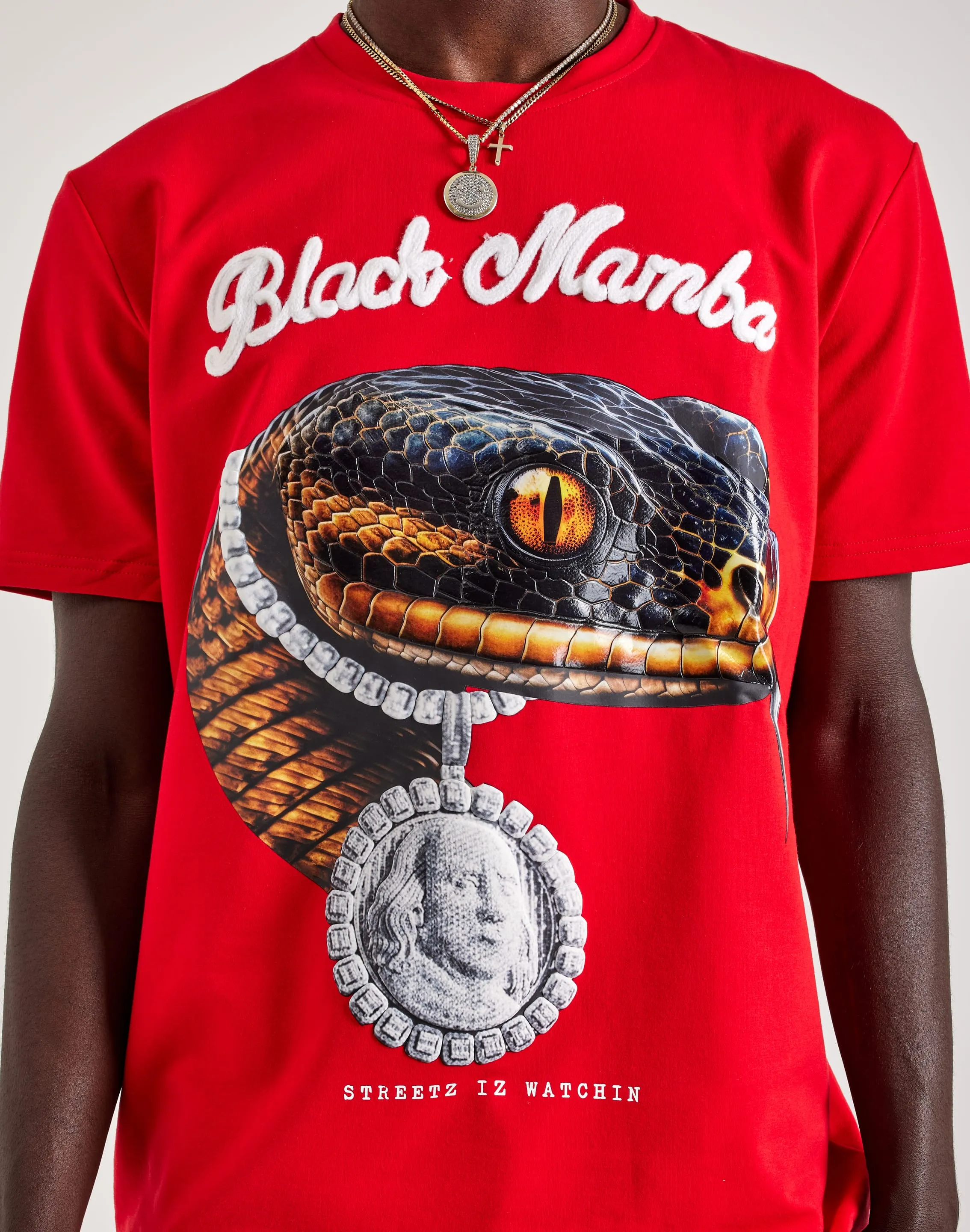 Streetz Iz Watchin Black Mamba Tee BreathableFabric Quick Wear