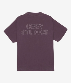 Patterned Texture Obey Studios Outline T-Shirt