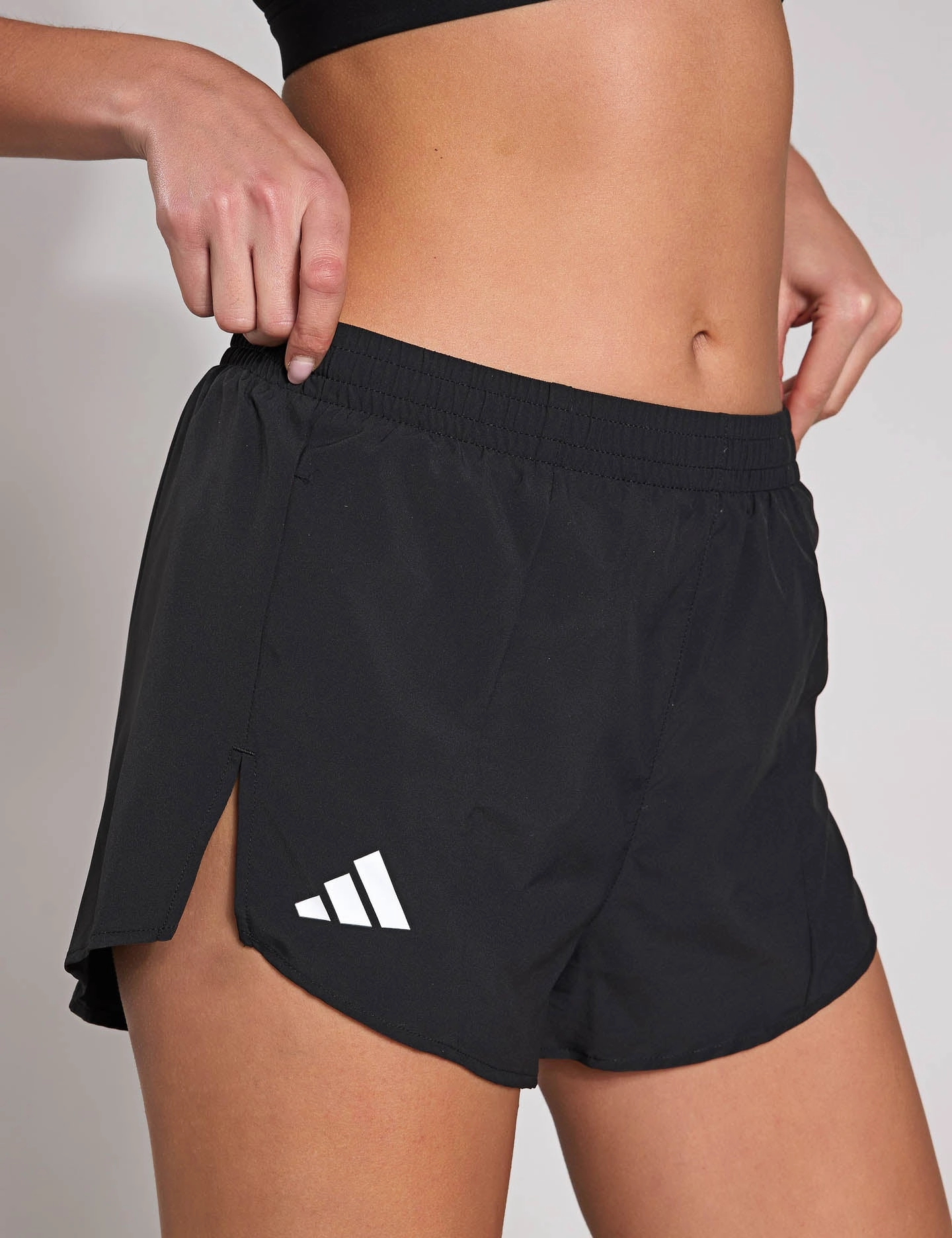 Dual Zone Ventilation Street Chic Adizero Essentials Running Short - Black