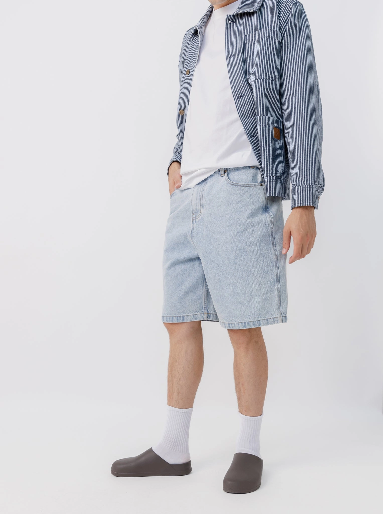 fishing attire Mesh Ventilation Zones Baggy Denim Shorts